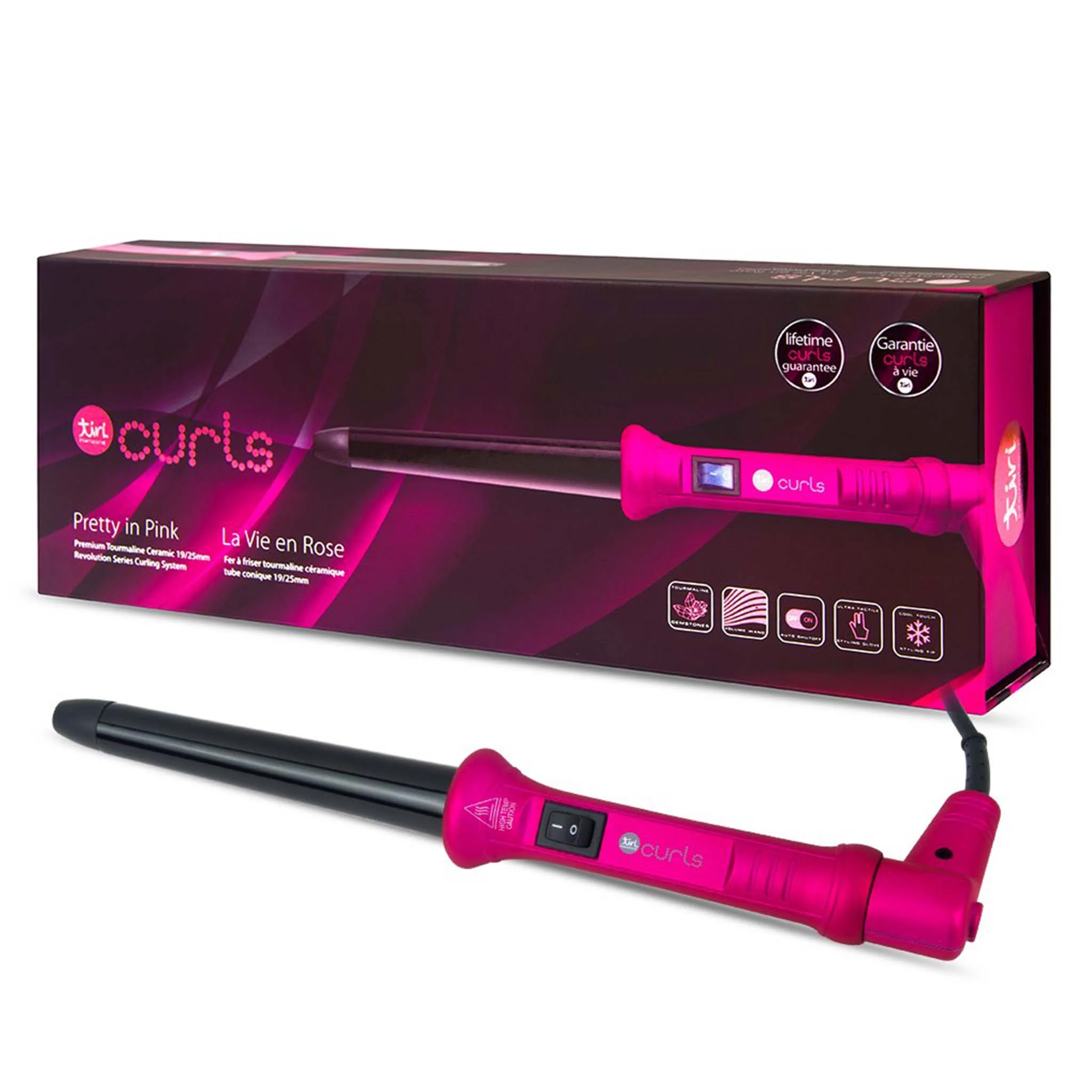 19mm/25mm Revolution Clipless Curling Iron with Heat Glove Included - Image 3