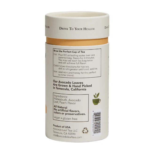 2 Pack Avocado Leaf Tea Peach Blend by Avocado Tea Co. - Image 9