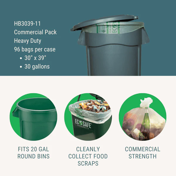 30x39" COMPOSTABLE BIN LINER, 0.85 MIL - Image 2