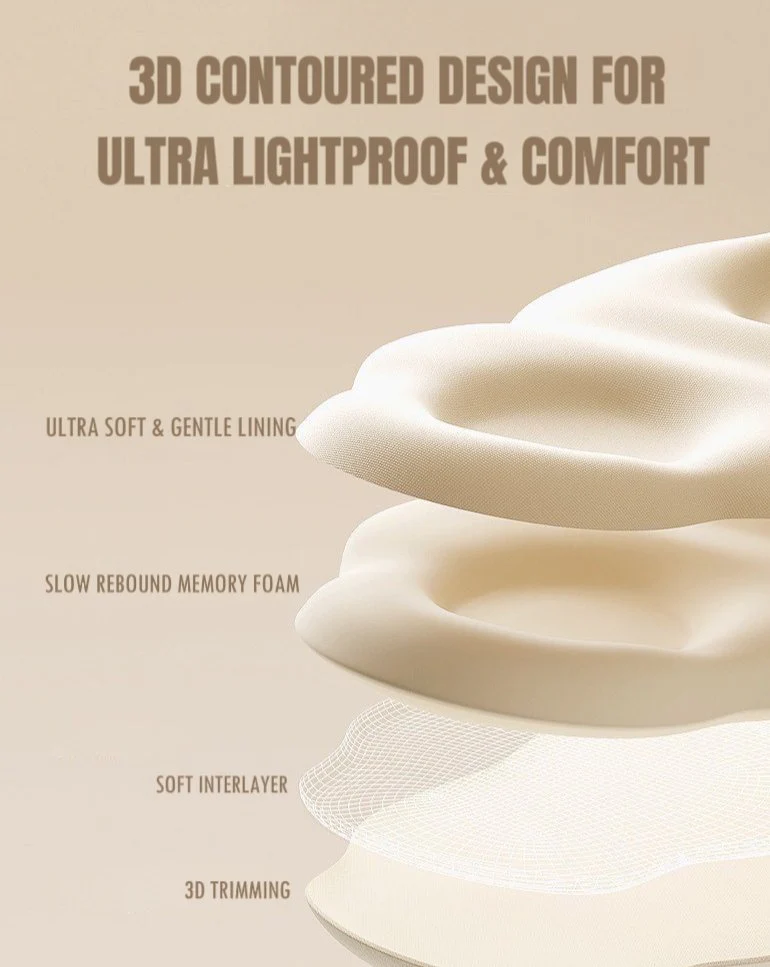 3D Contoured Puffy Cute Could Sleep Eye Mask - Ultra Lightproof and Comfortable - Image 6