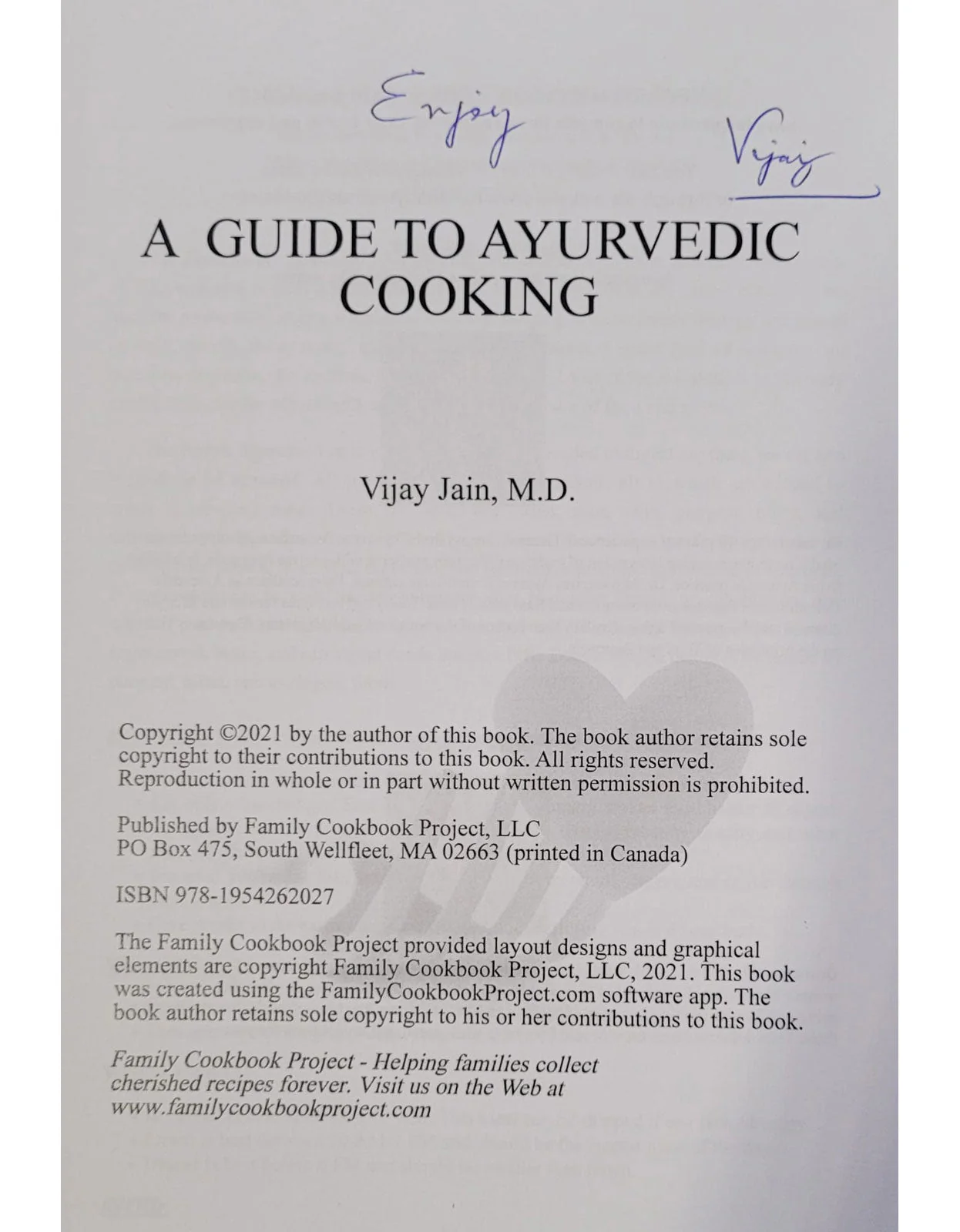 A Guide to Ayurvedic Cooking, by Vijay Jain, M.D. (2021) - Image 3