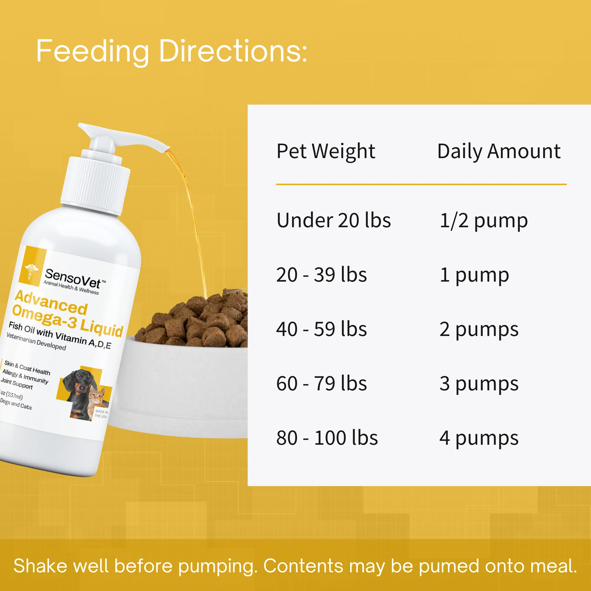 Advanced Omega-3 Liquid for Dogs & Cats - Fish Oil with Vitamins - 12oz - Image 4