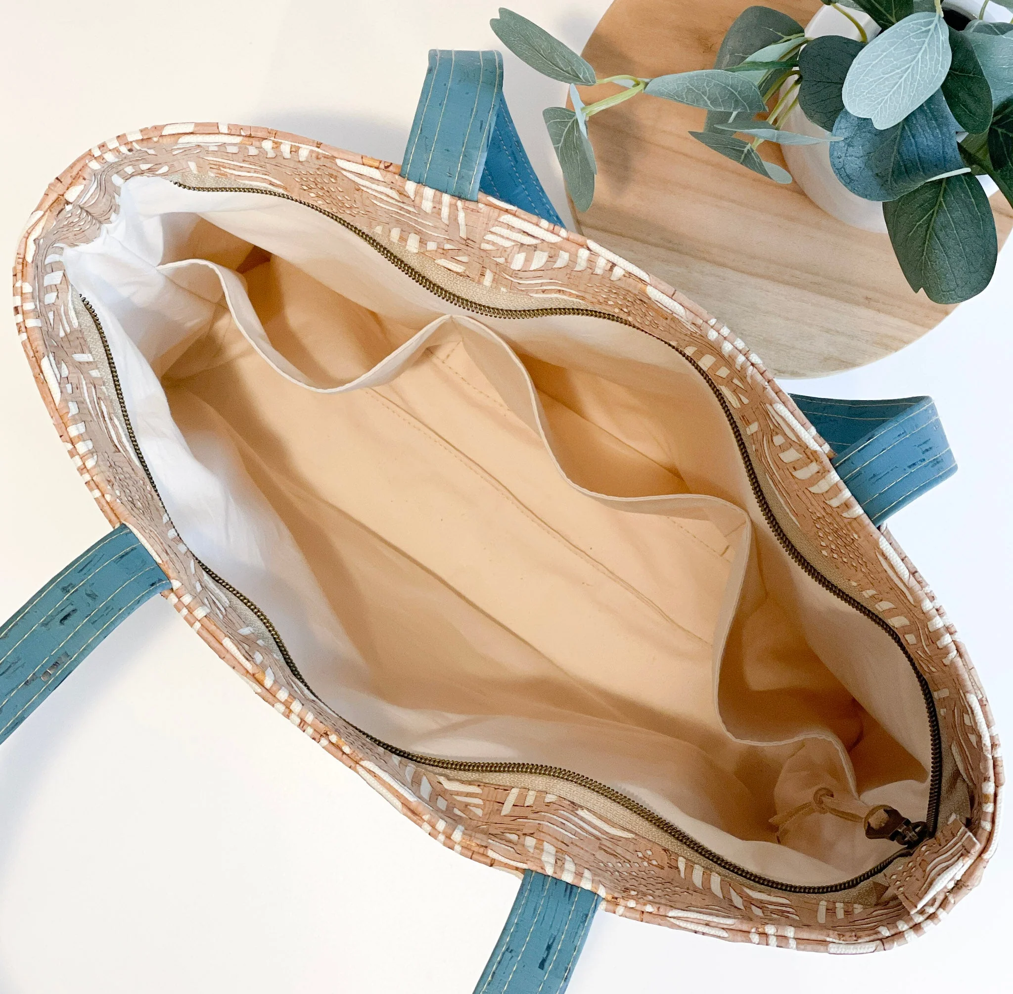 ADVOCATE zippered tote | AQUAMARINE - Image 2