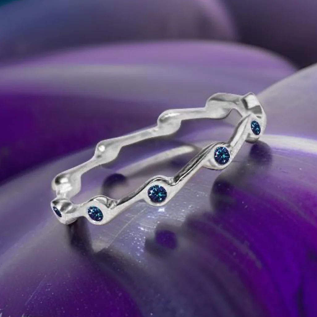 Alexandrite Birthstone Stacker Ring by The Urban Charm by The Urban Charm - Image 4