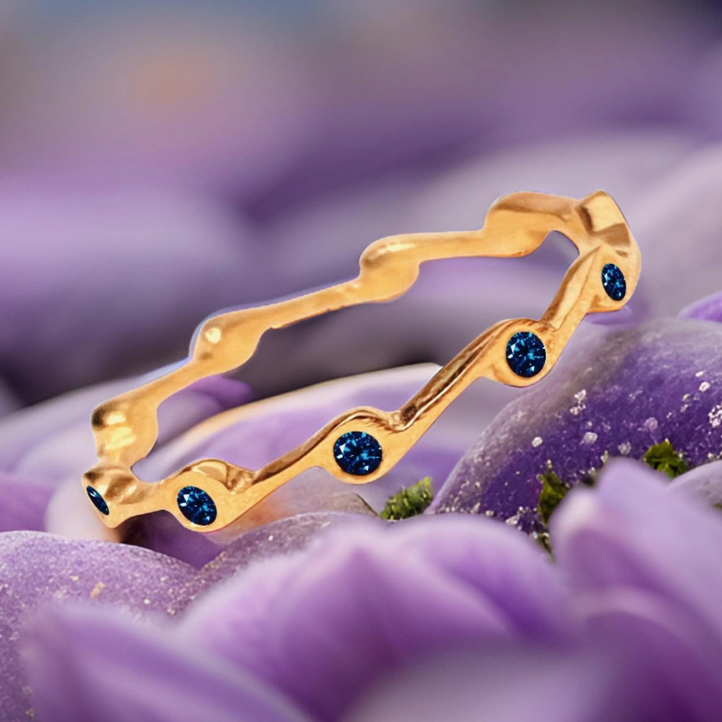 Alexandrite Birthstone Stacker Ring by The Urban Charm by The Urban Charm - Image 9