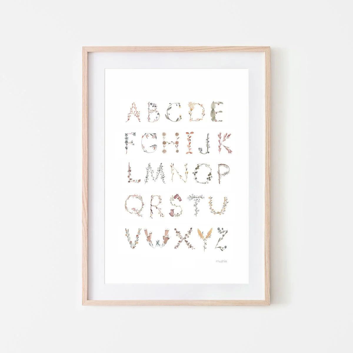 Alphabet Floral Poster