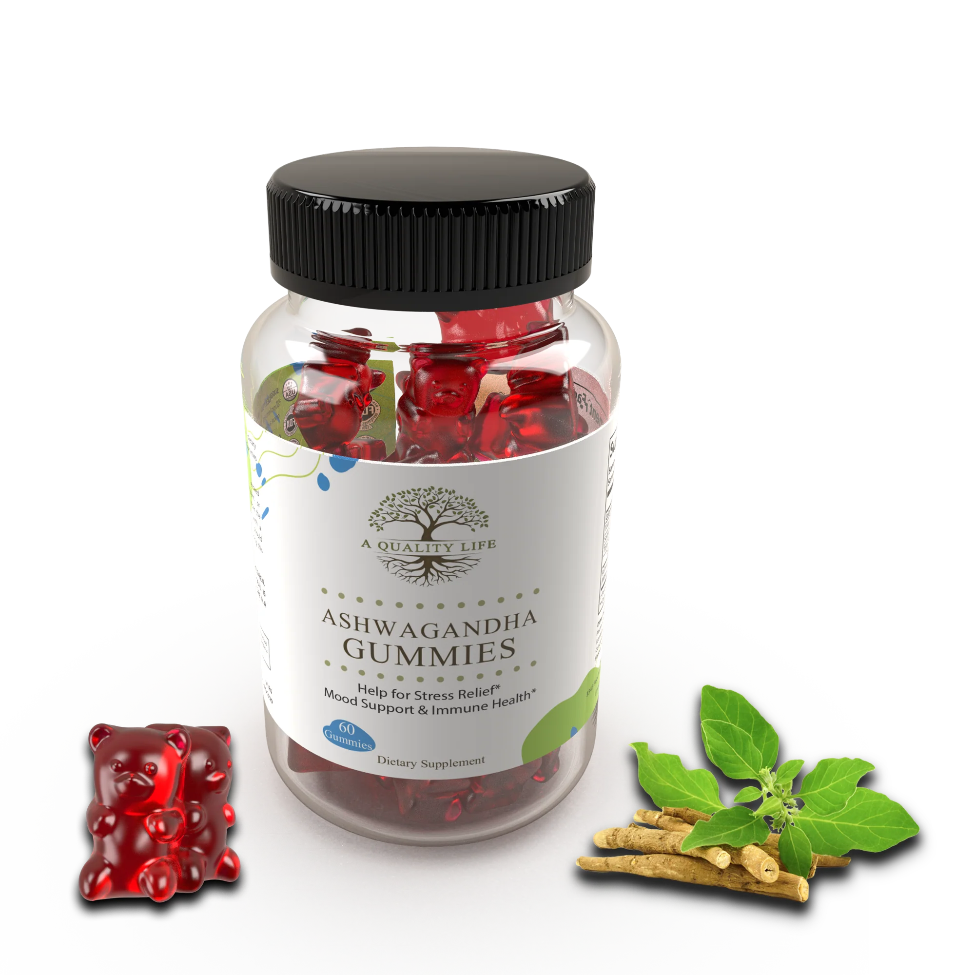 Ashwagandha Gummies by A Quality Life Nutrition - Image 2