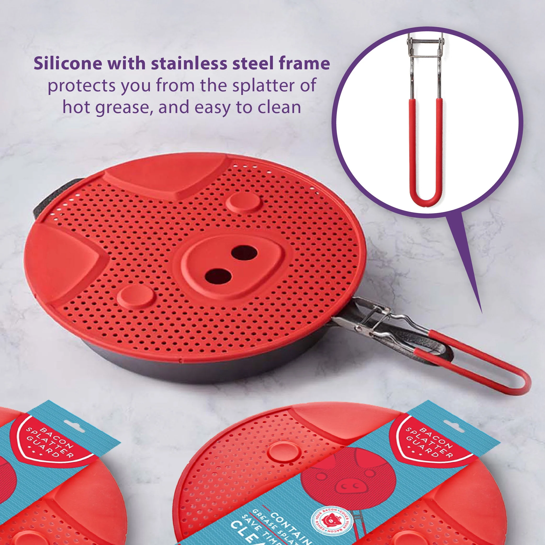 Bacon Grease Splatter Guard - Silicone - Image 6