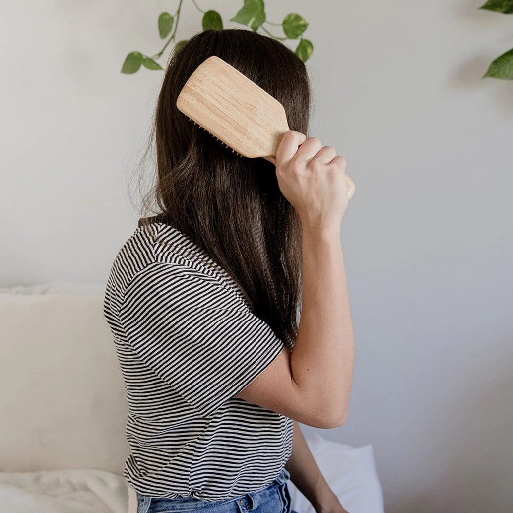Bamboo Hair Brush - Zero Waste Hair Brush, Plastic Free, 100% Bamboo, Compostable - Image 3