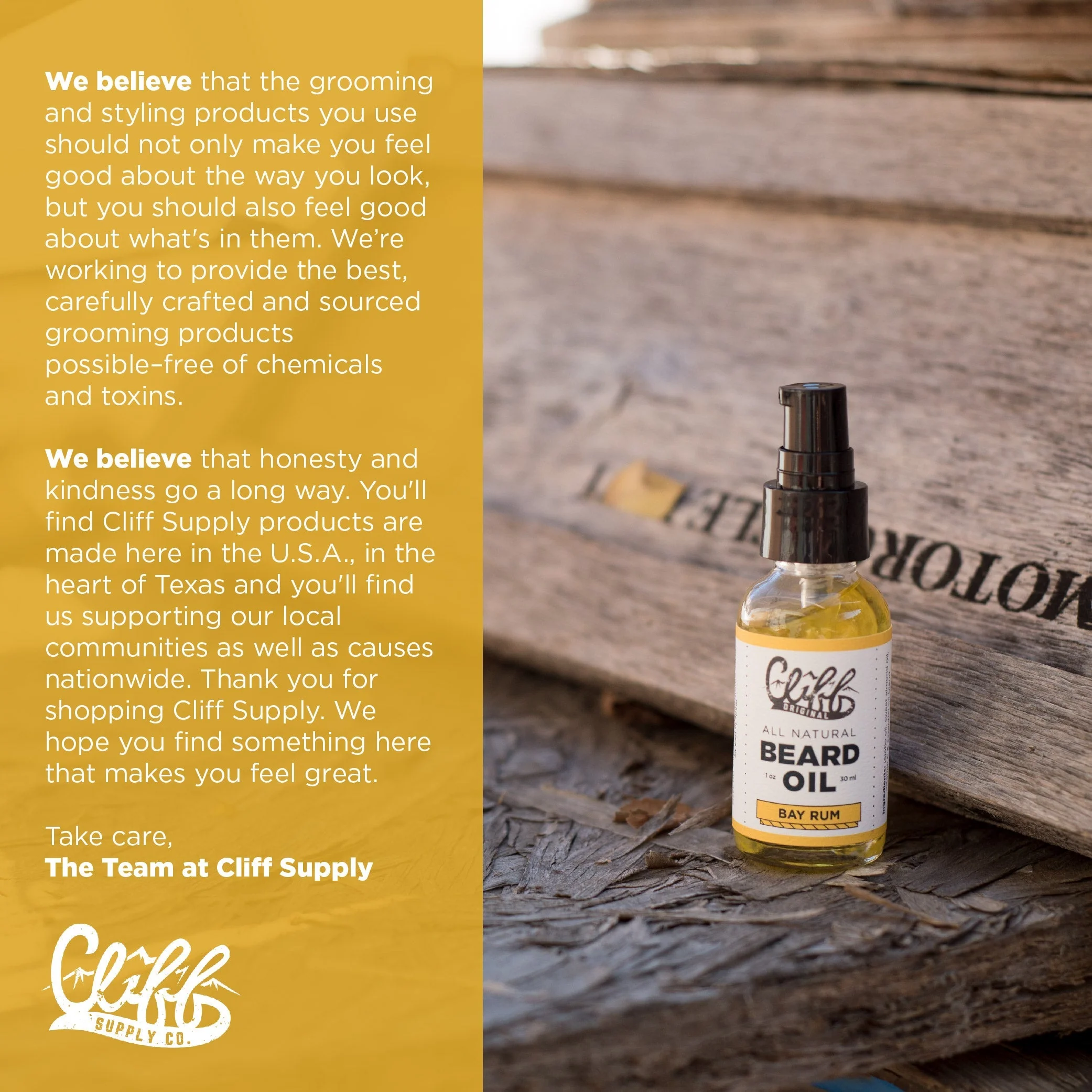 Beard Oil - Bay Rum by Cliff Supply - Image 7