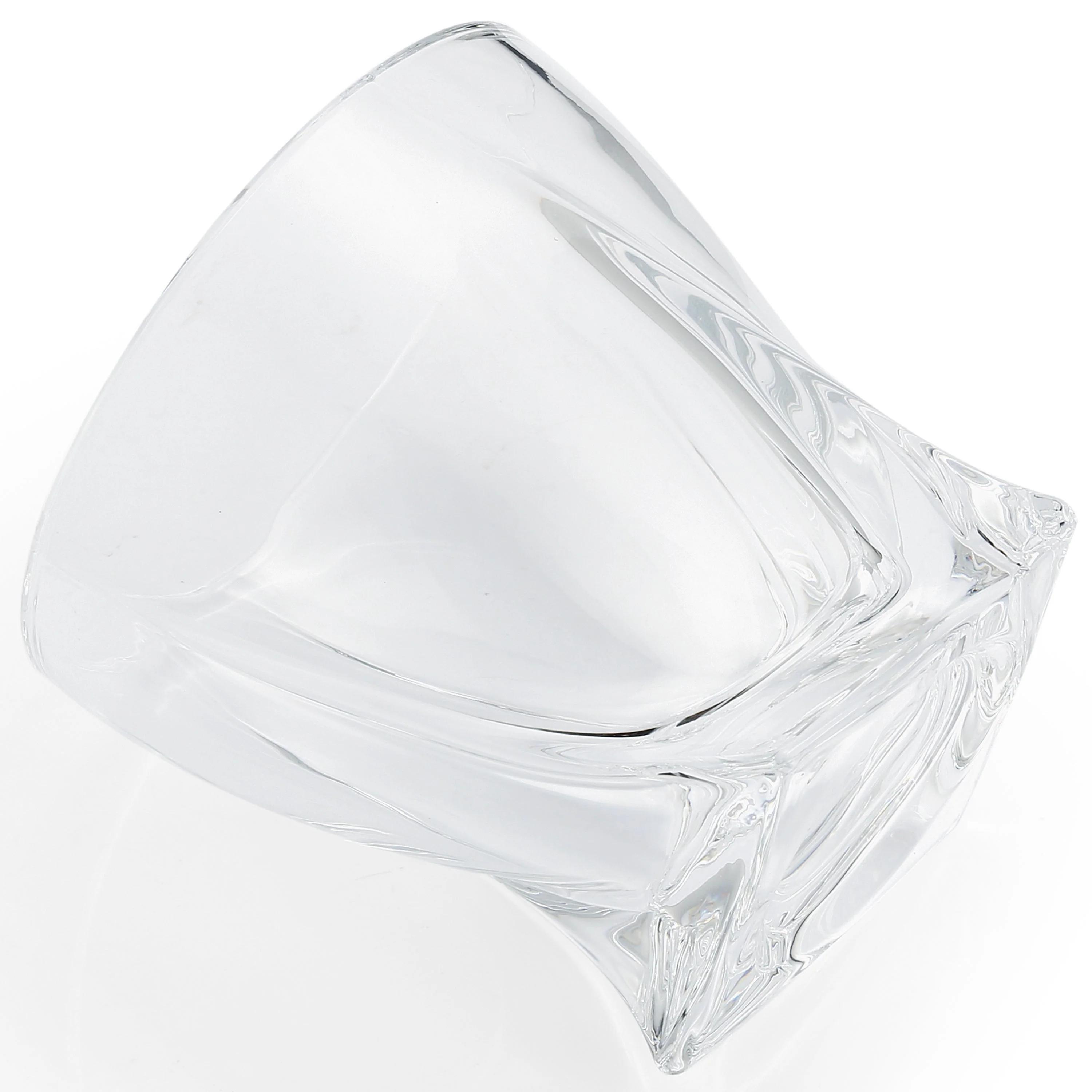 Berkware Lowball Whiskey Glasses - Modern Twisted Base Design - Image 7
