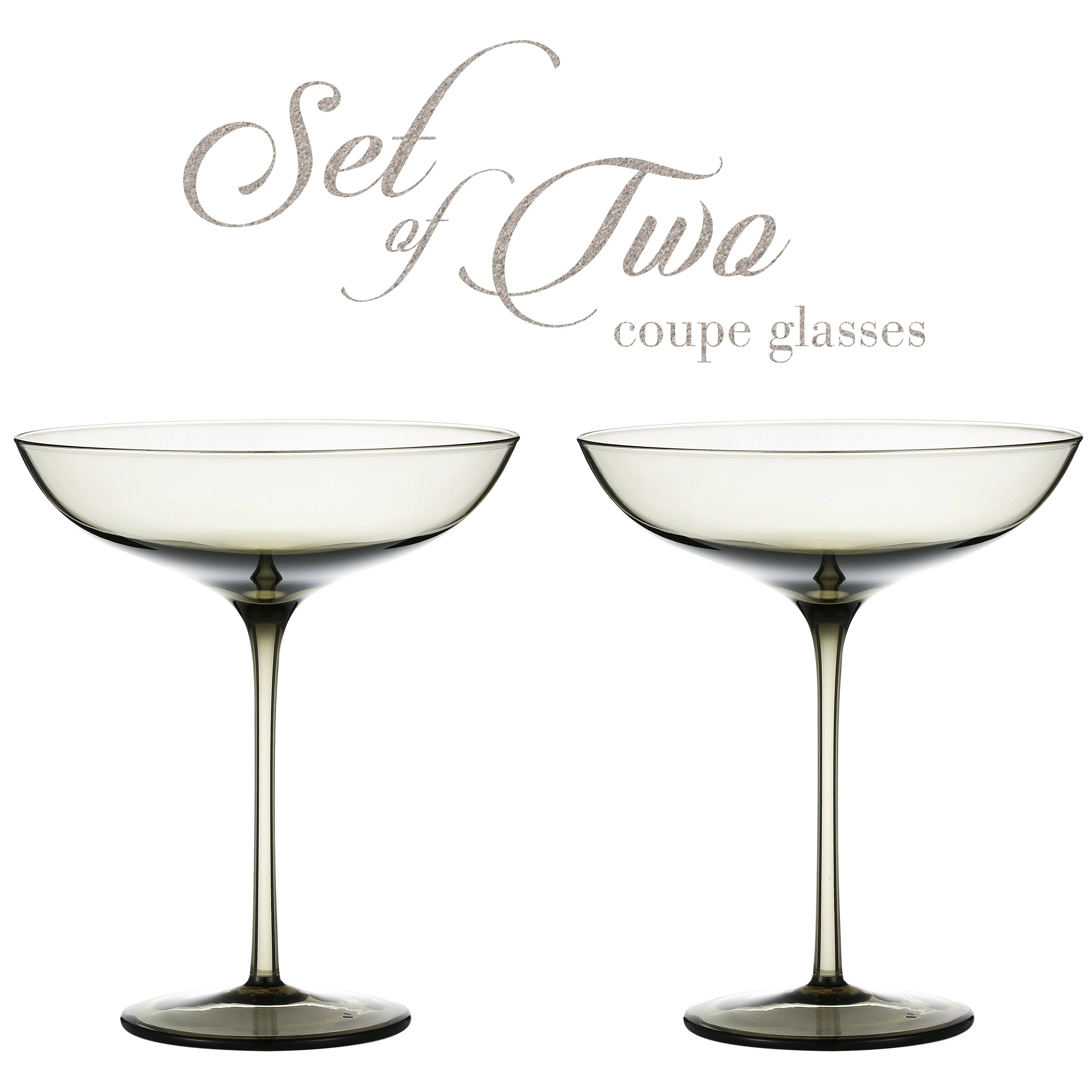 Berkware Set of 2 Luxurious and Elegant Coupe Cocktail Glass - Image 2