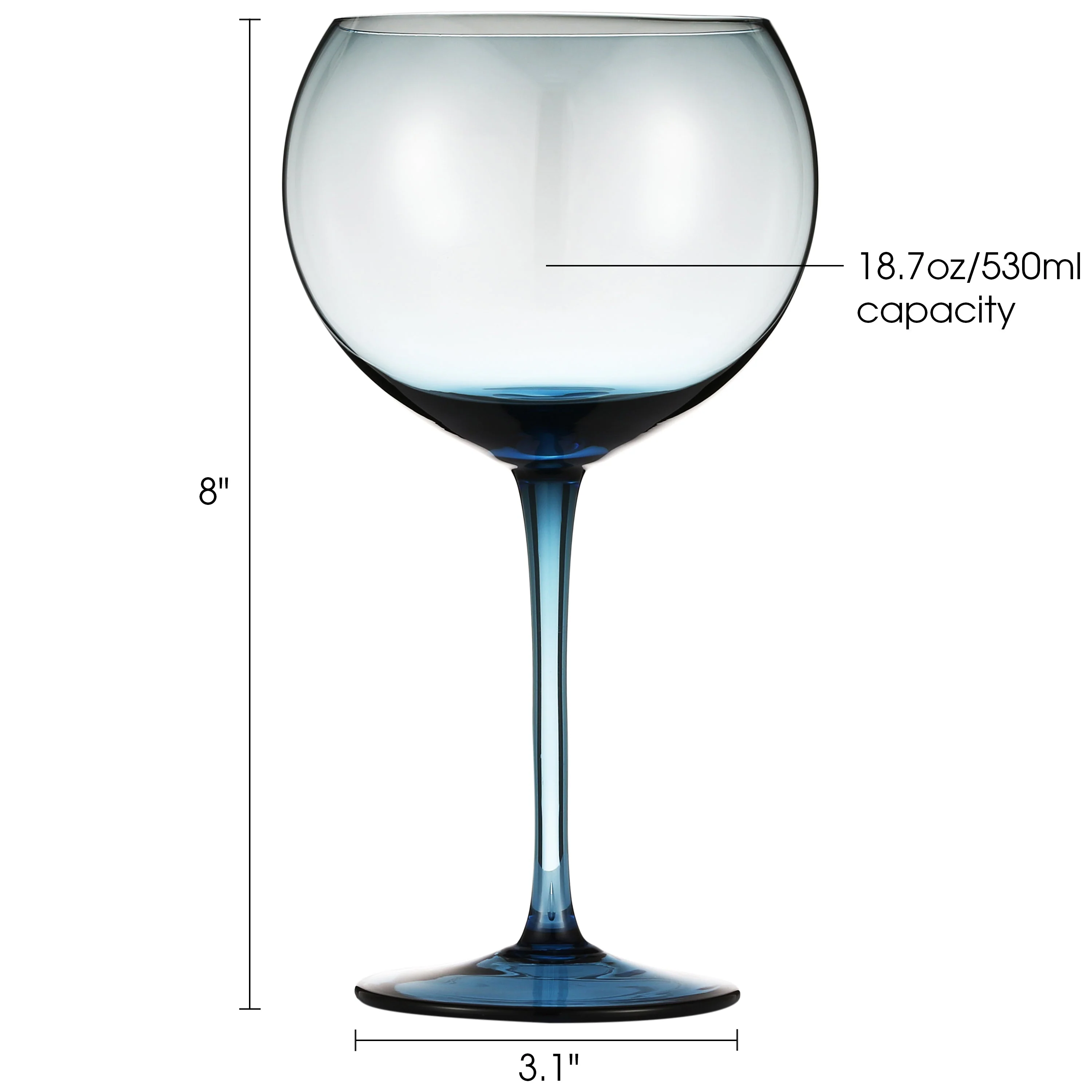 Berkware Set of 2 Sparkling Colored Glasses - Image 4