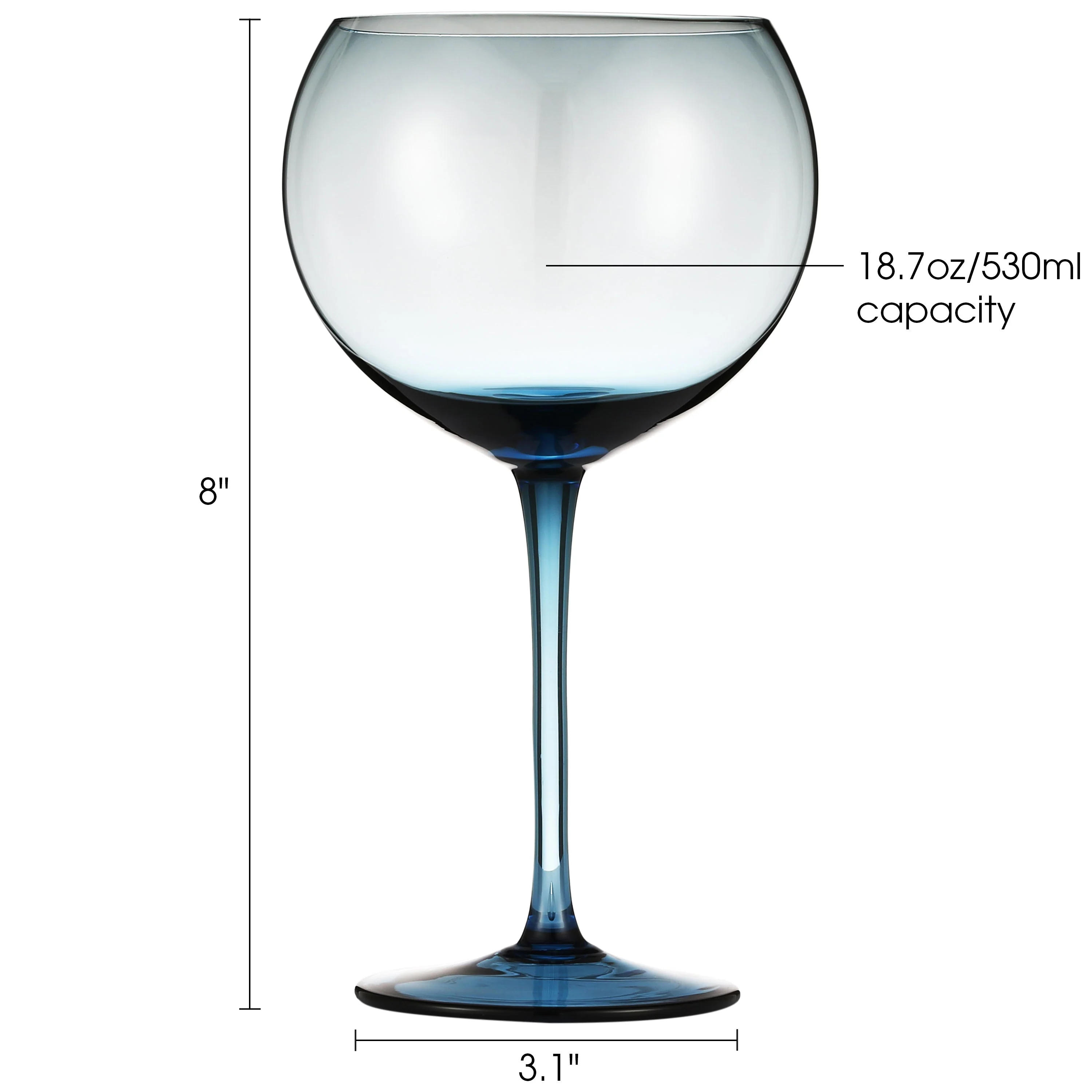 Berkware Set of 2 Sparkling Colored Glasses - Image 4