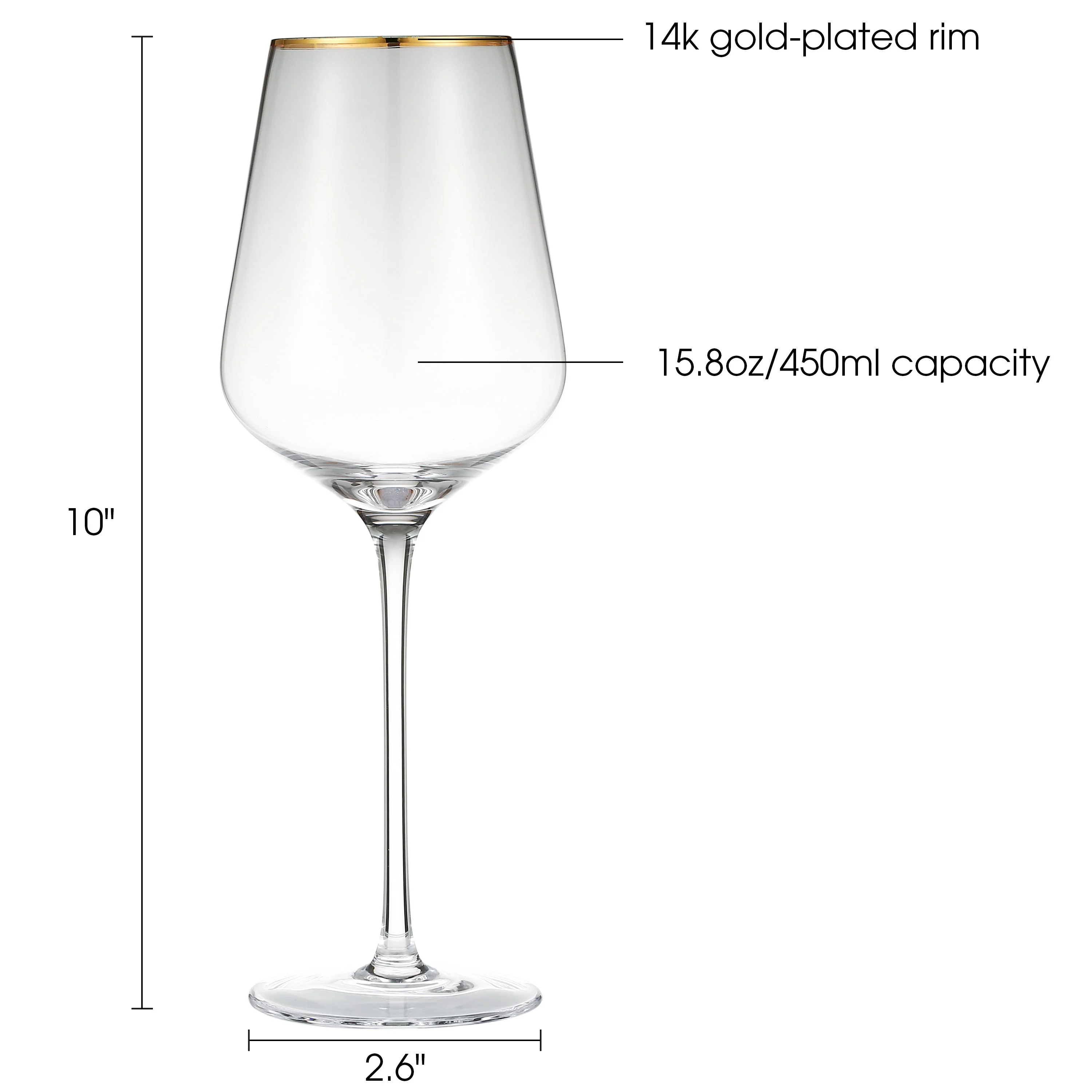 Berkware Tall Wine Glass - Set of 2 - Image 4