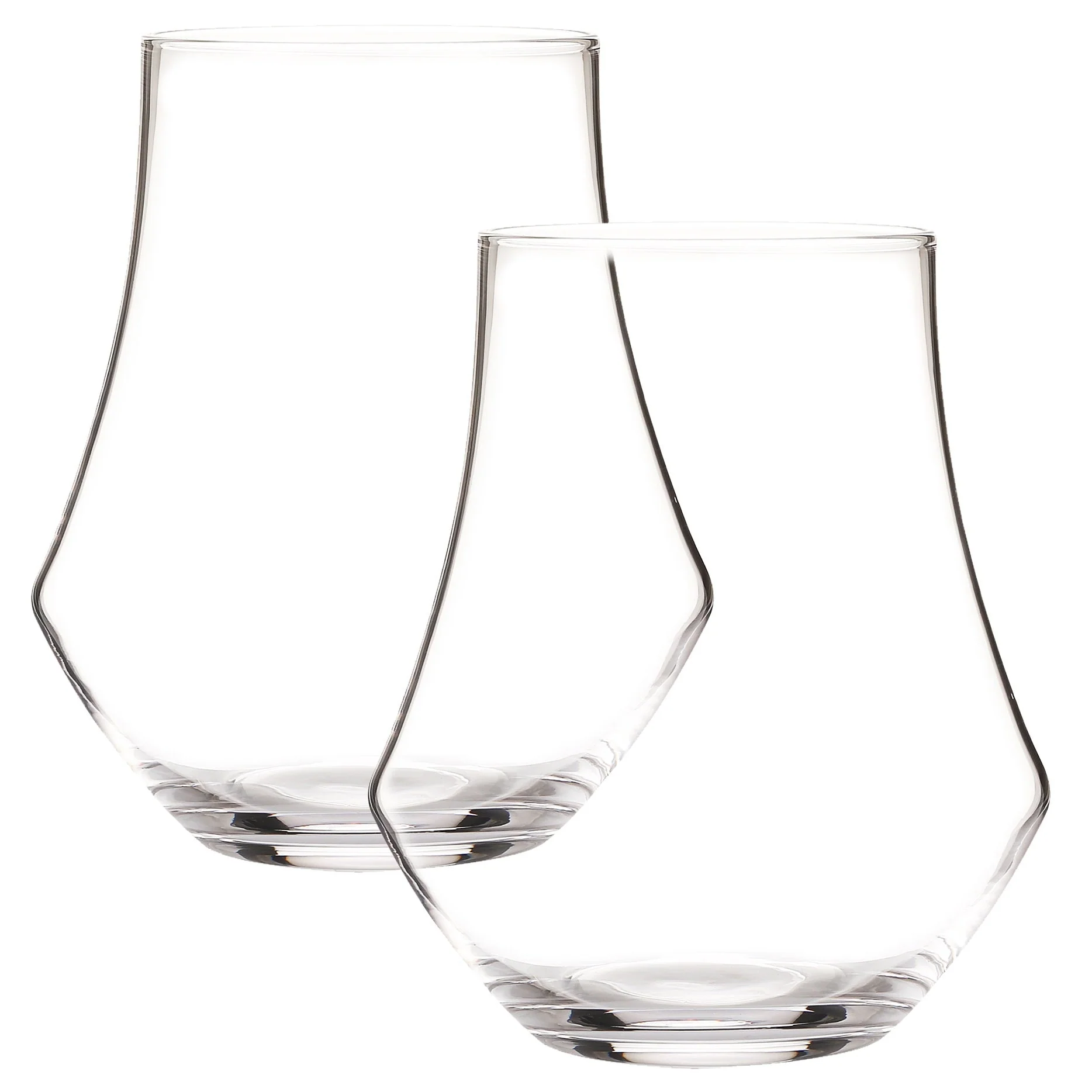 Berkware Tulip Shaped Lowball Whisky Glasses - Set of 6