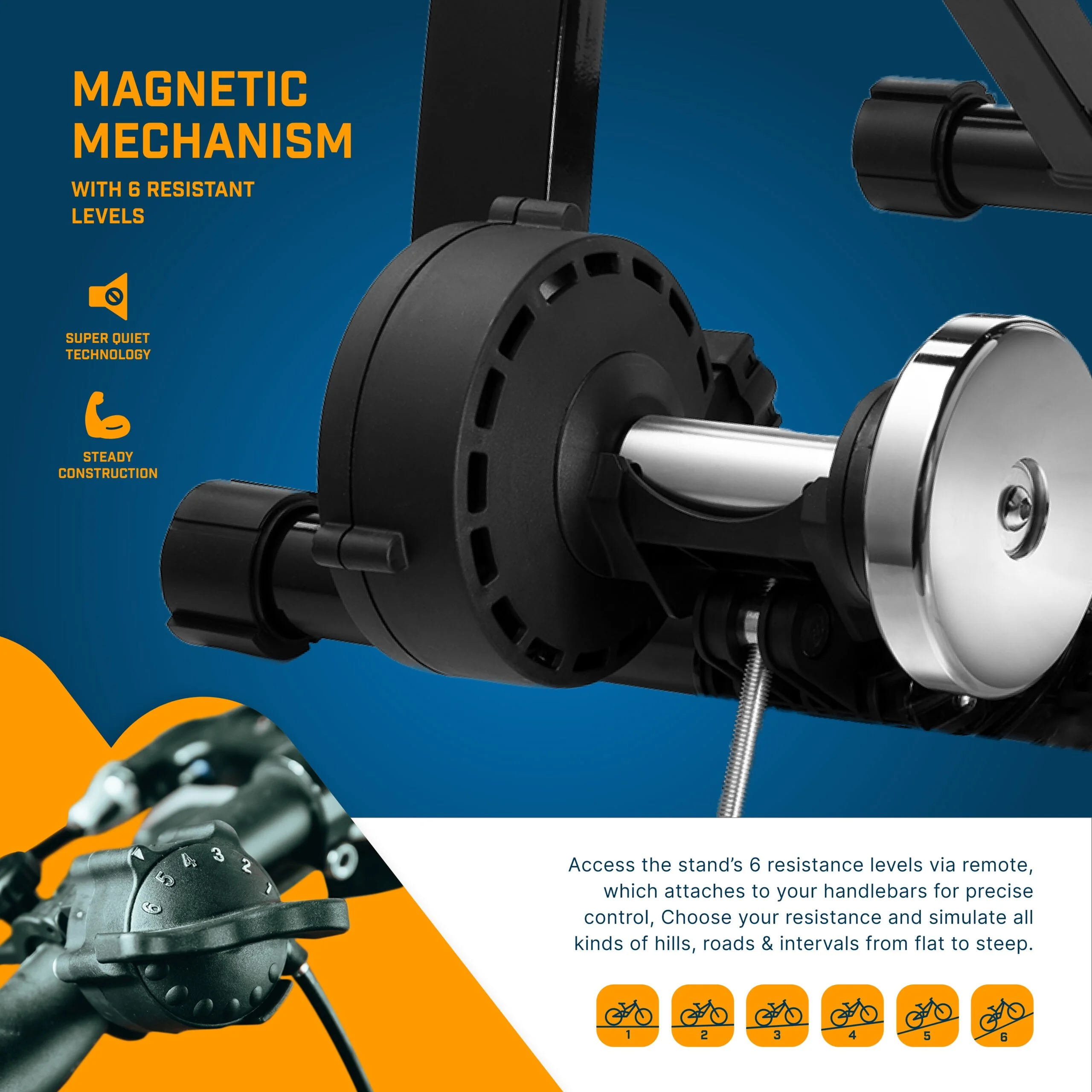 Bike Trainer Stand - Magnetic Flywheel - Image 3