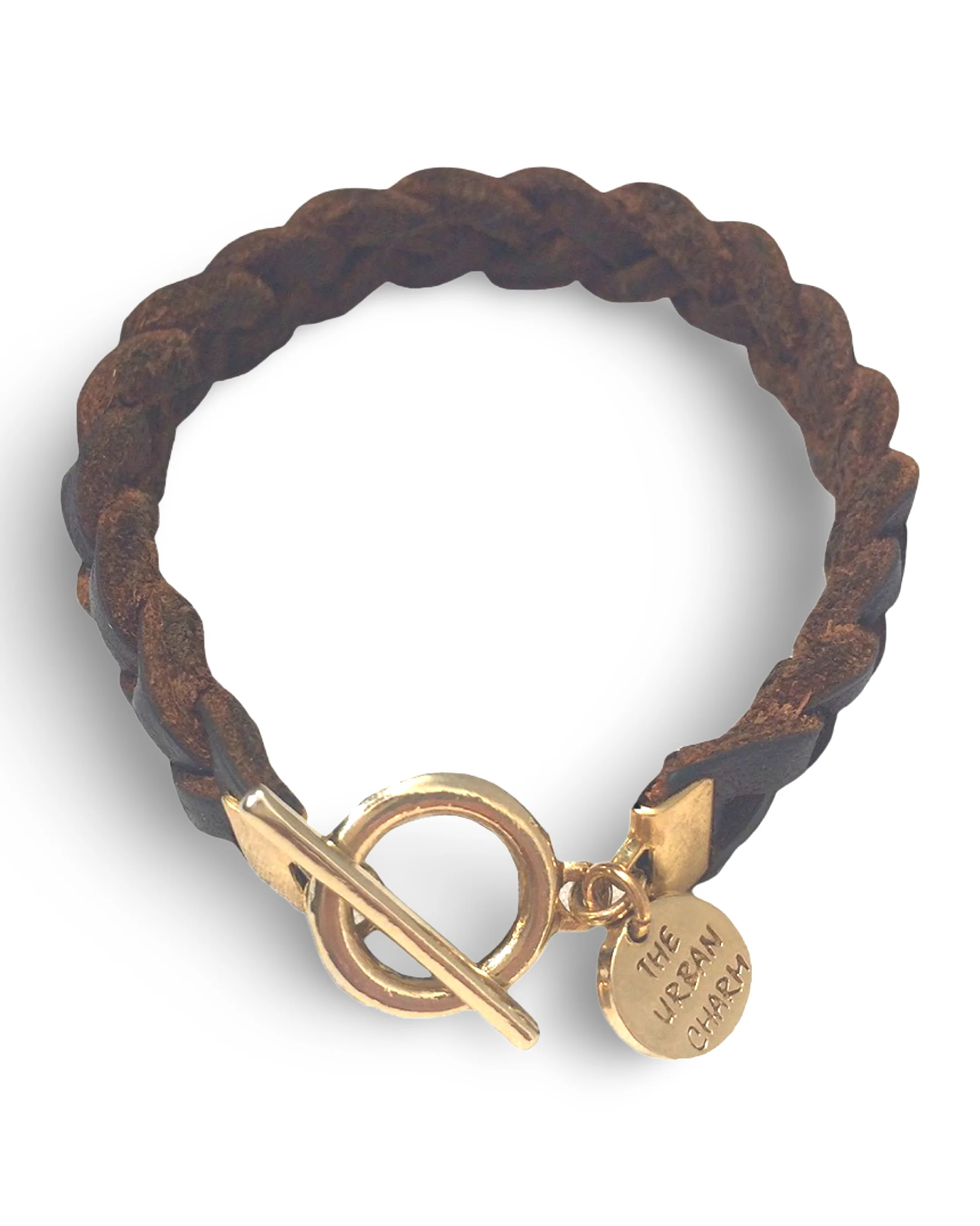 Brown Braided Wrap GenuineLeather Bracelet by The Urban Charm - Image 3