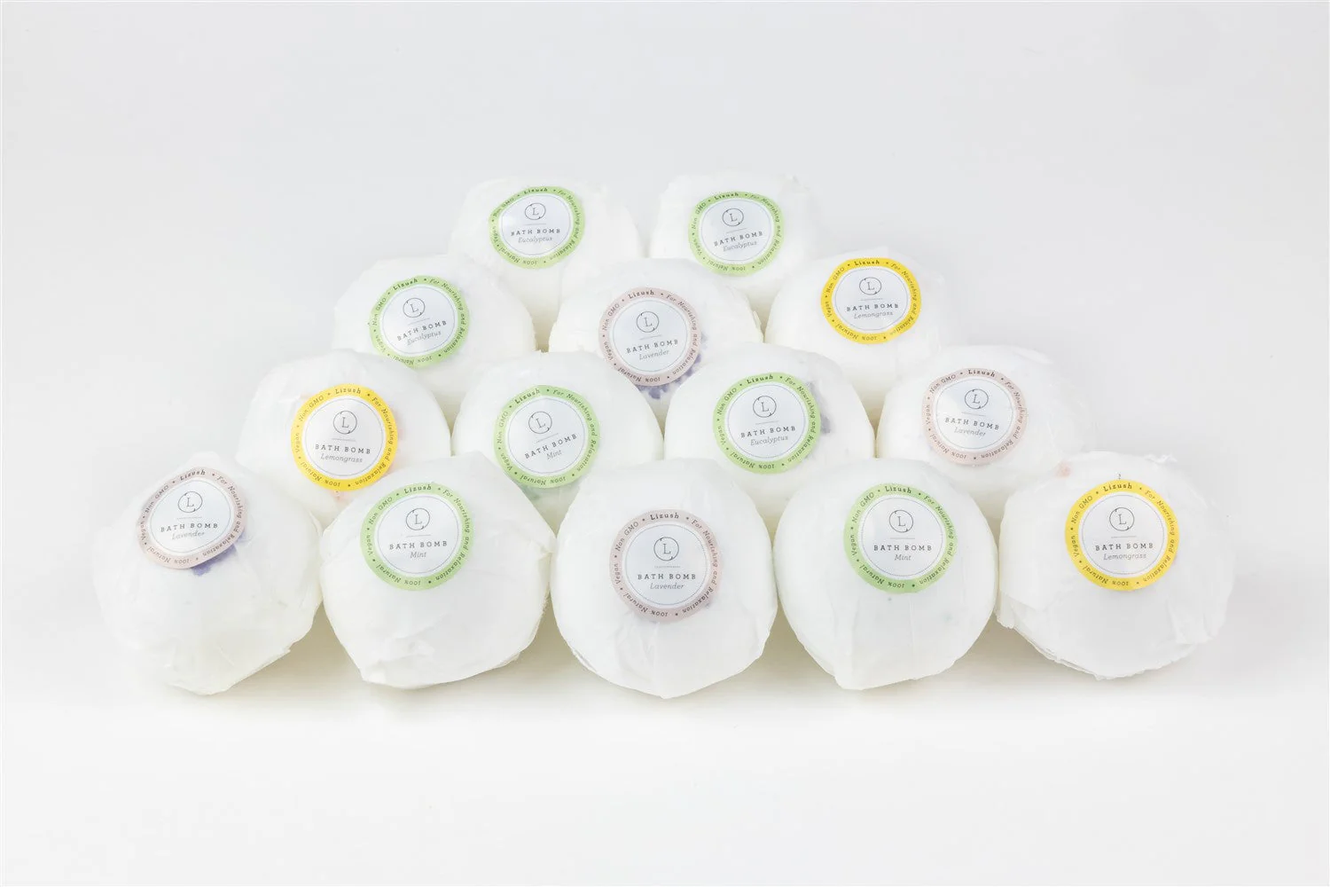 Bulk - 100 Natural Vegan Mix scents Bath Bombs - White - Image 10