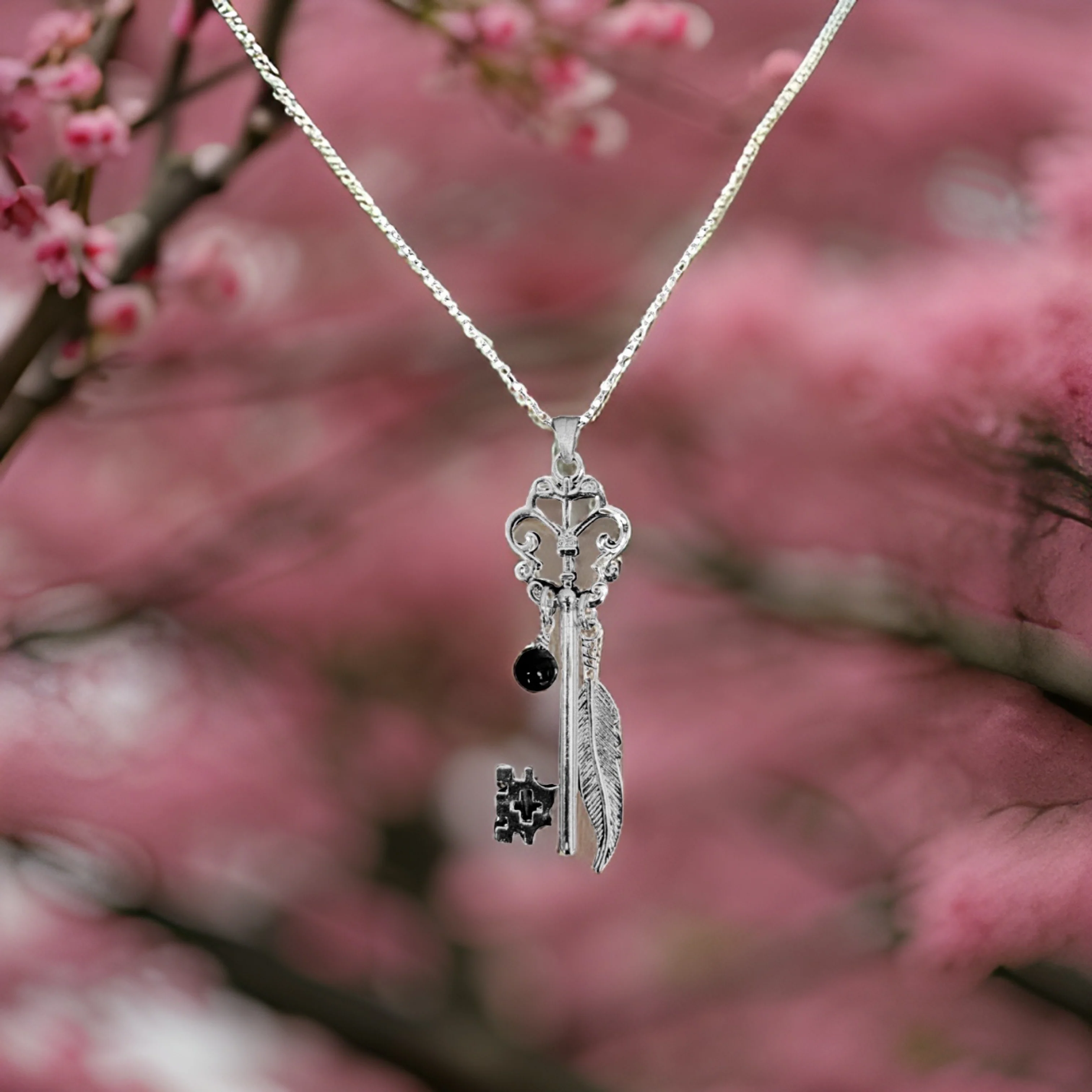 Butterfly Skeleton Key Necklace by The Urban Charm - Image 9