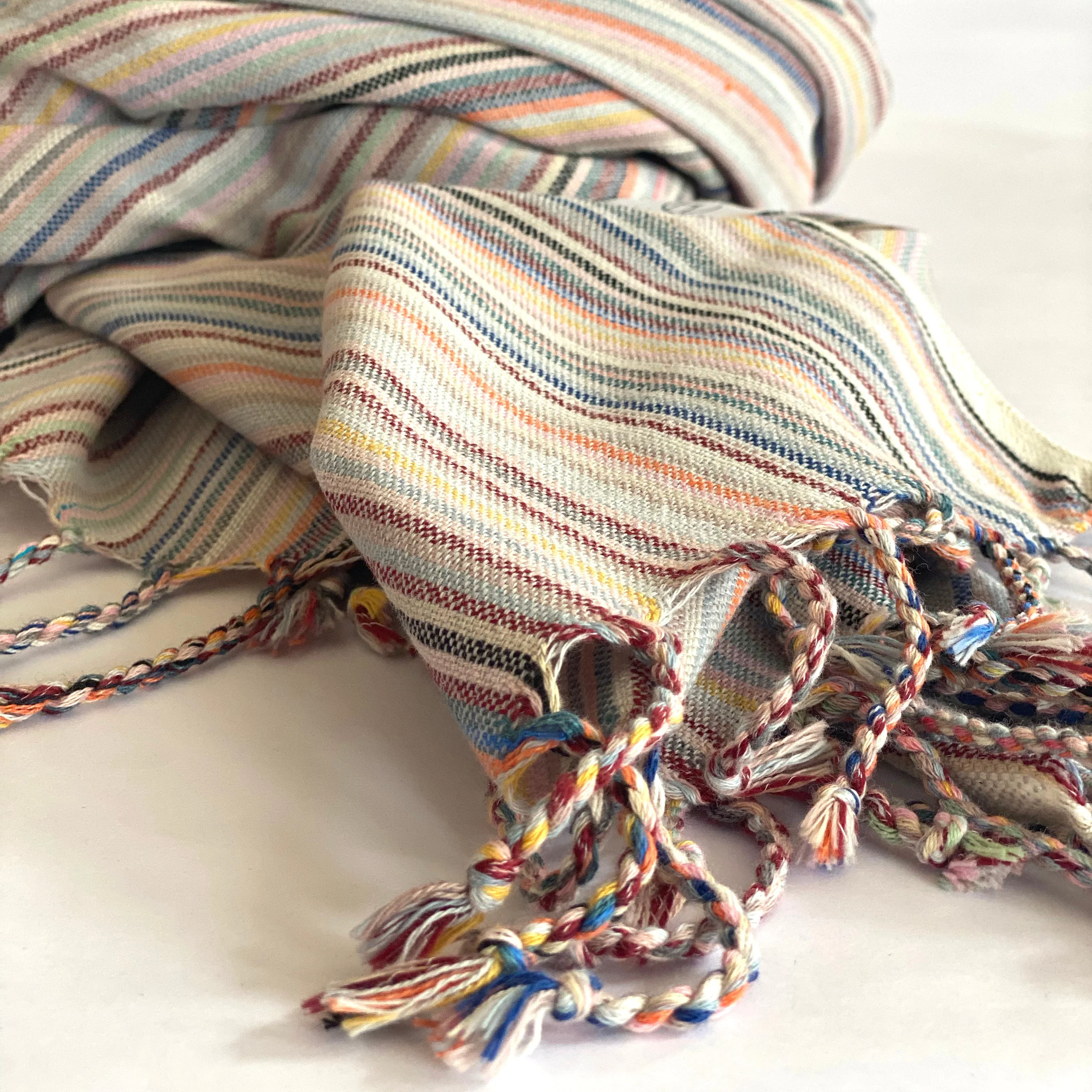 Casablanca Sustainable Striped Turkish Towel / Blanket by Hilana Upcycled Cotton - Image 3