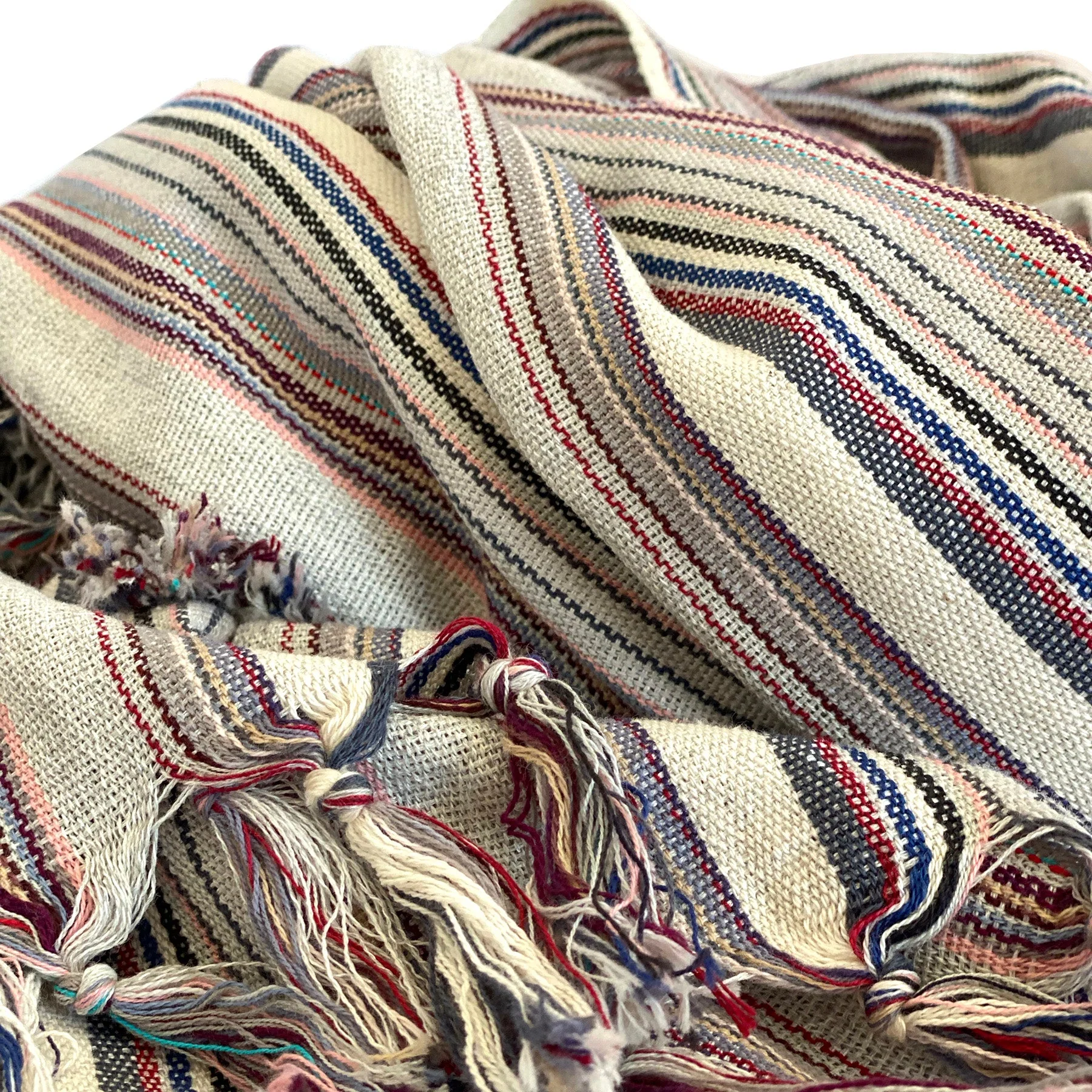Casablanca Sustainable Turkish Towel / Blanket - Gray by Hilana Upcycled Cotton - Image 4