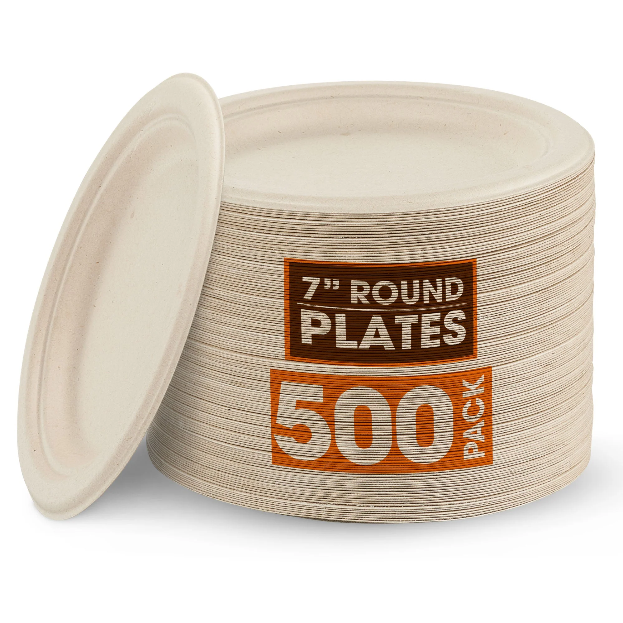 Cheer Collection 7 Inch Biodegradable Plates - 100% Compostable Paper Plates | Eco Friendly Disposable - Image 9