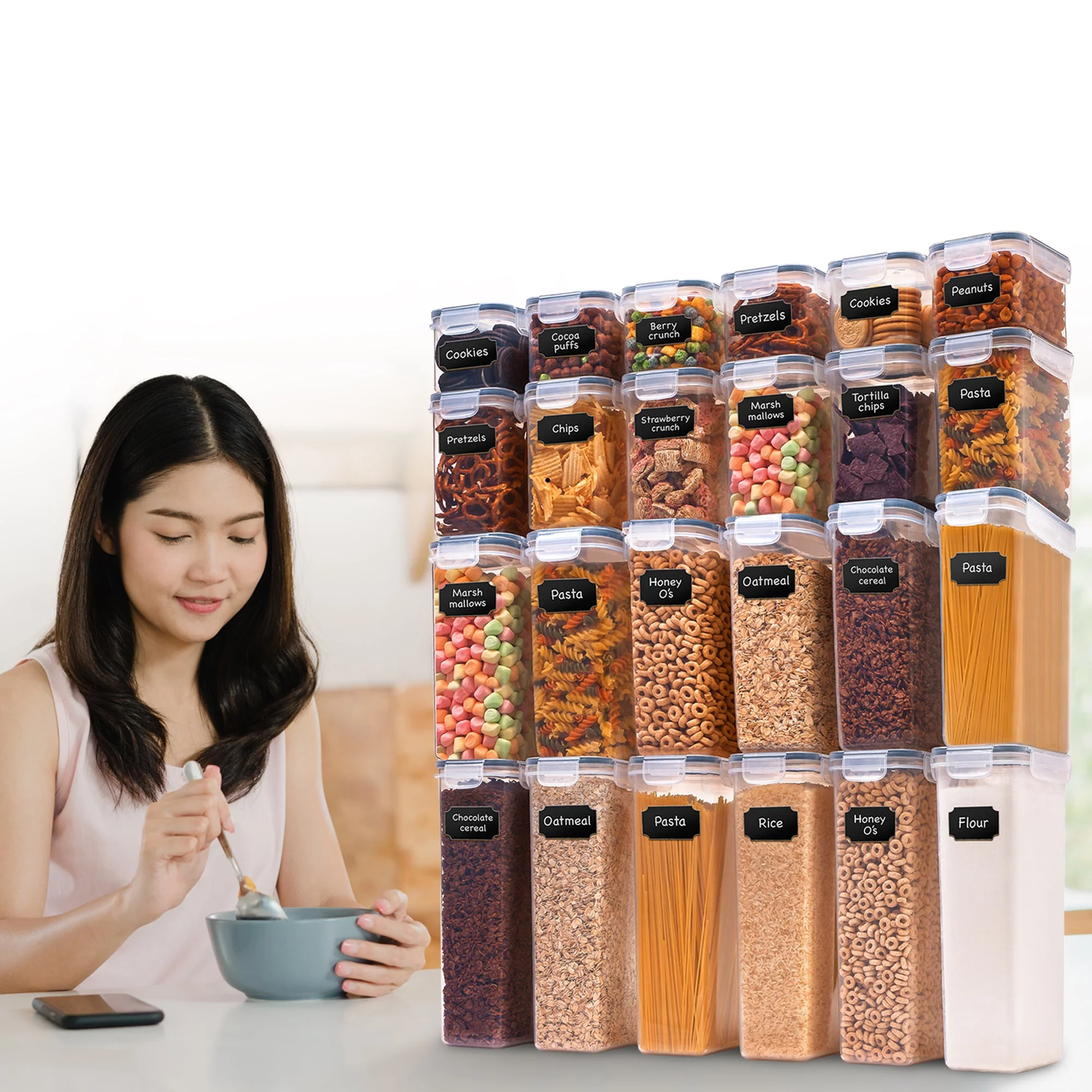 Cheer Collection Air Tight Food Storage Container, 24 Pack - Image 2