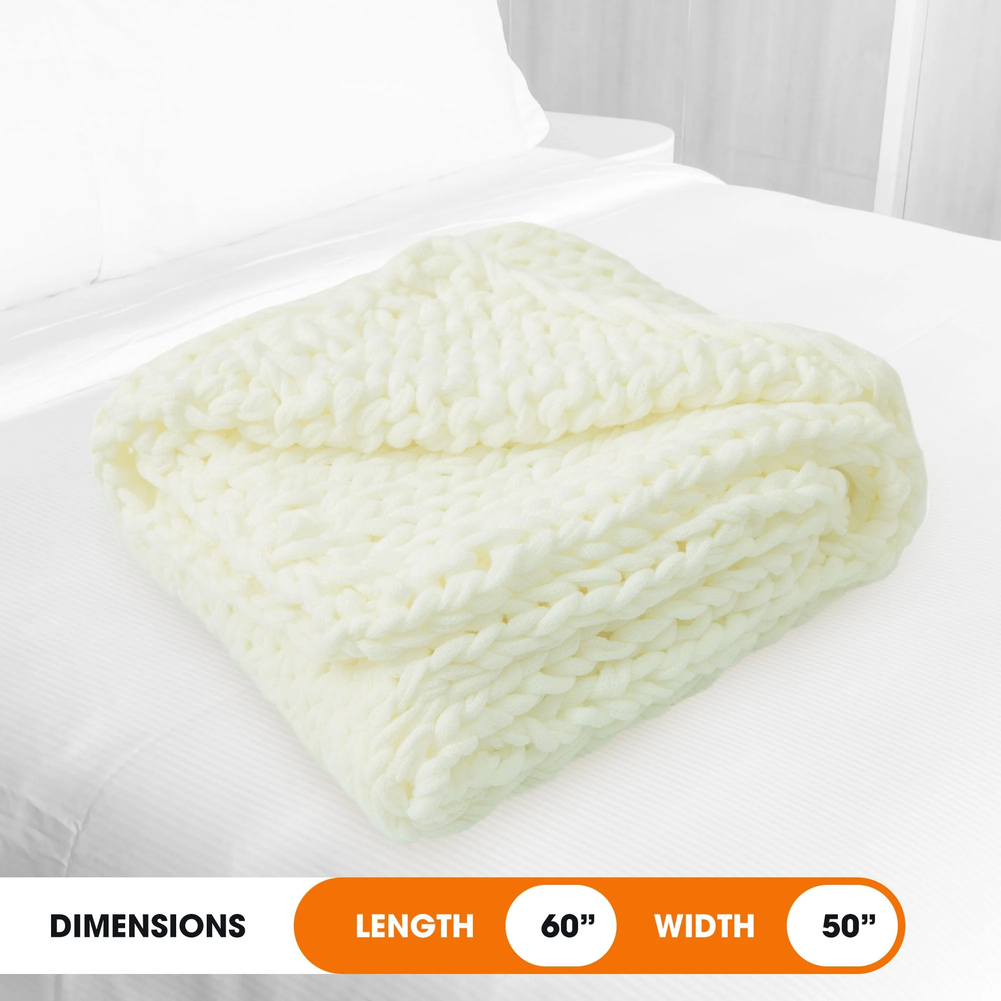 Cheer Collection Chunky Cable Knit Throw Blanket | Ultra Plush and Soft 100% Acrylic Accent Throw - 50 x 60 - Image 24