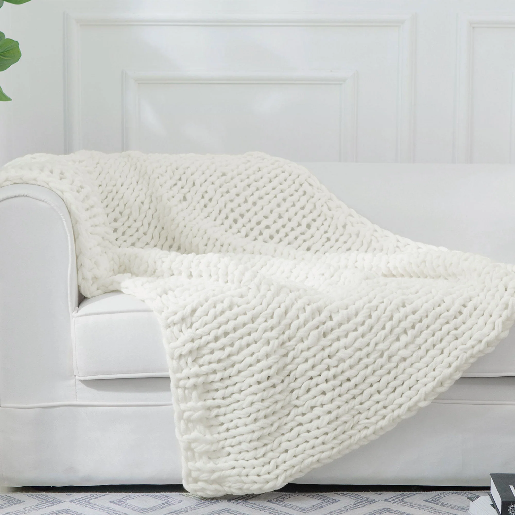 Cheer Collection Chunky Cable Knit Throw Blanket | Ultra Plush and Soft 100% Acrylic Accent Throw - 50 x 60 - Image 32