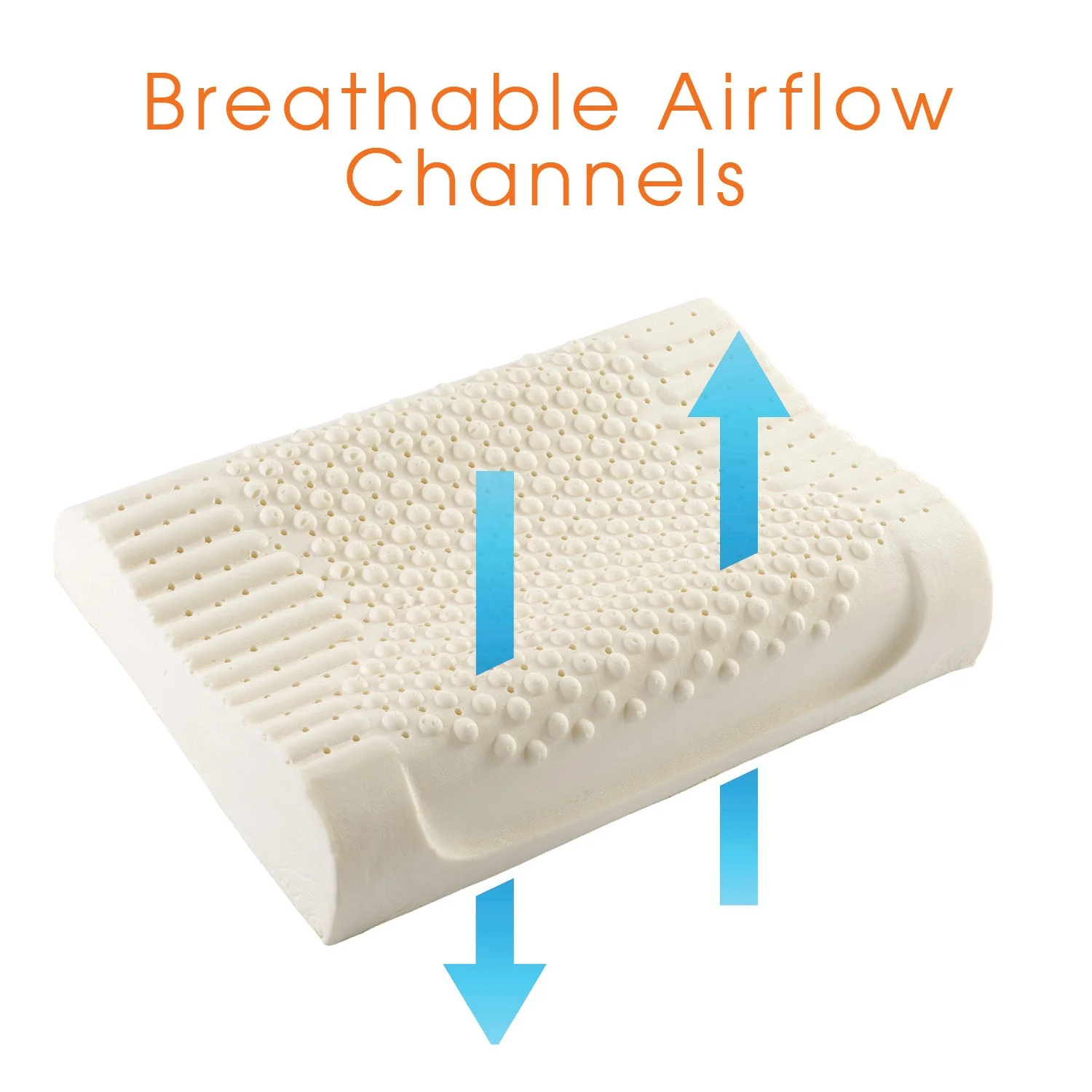 Cheer Collection Contoured Latex Memory Foam Pillow - Image 2