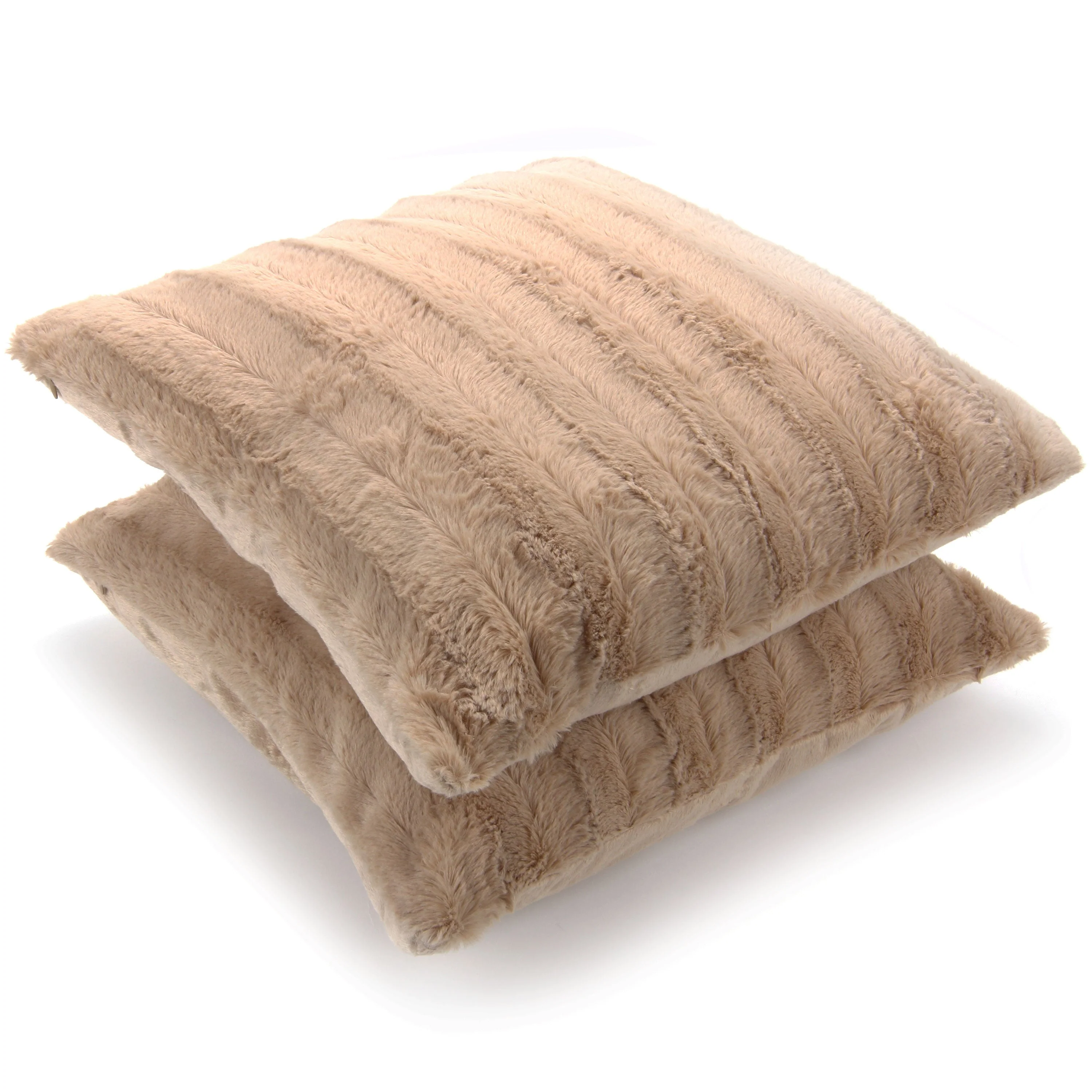 Cheer Collection Faux Fur Square Decorative Pillow 18x18 (Set of 2) - Image 11