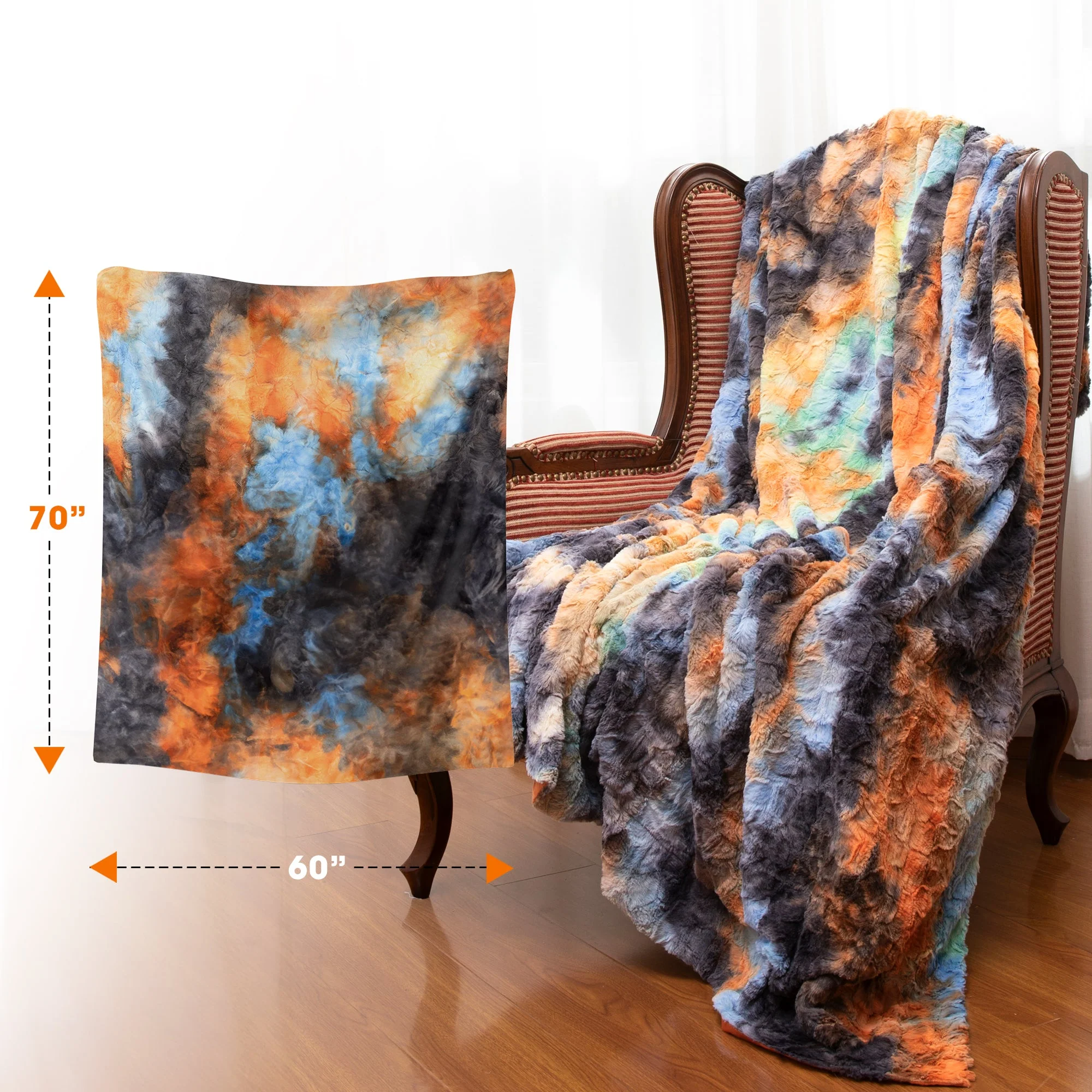 Cheer Collection Faux Fur Throw Blanket for Couch, Beds, Bedroom and Living Room - Image 5