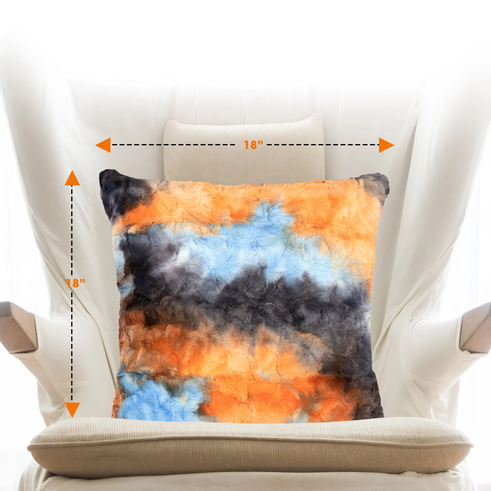 Cheer Collection Faux Fur Throw Pillow Set - Ultra Soft and Cozy, Elegant Home Decor, Stylish Accent Pillows - 18" x 18", - Set of 2 - Image 4