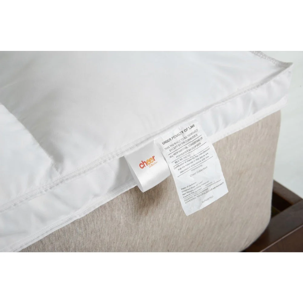 Cheer Collection Hypoallergenic Luxury Mattress Topper - Plush Overfilled Down Alternative Featherbed Mattress Pad - Image 9