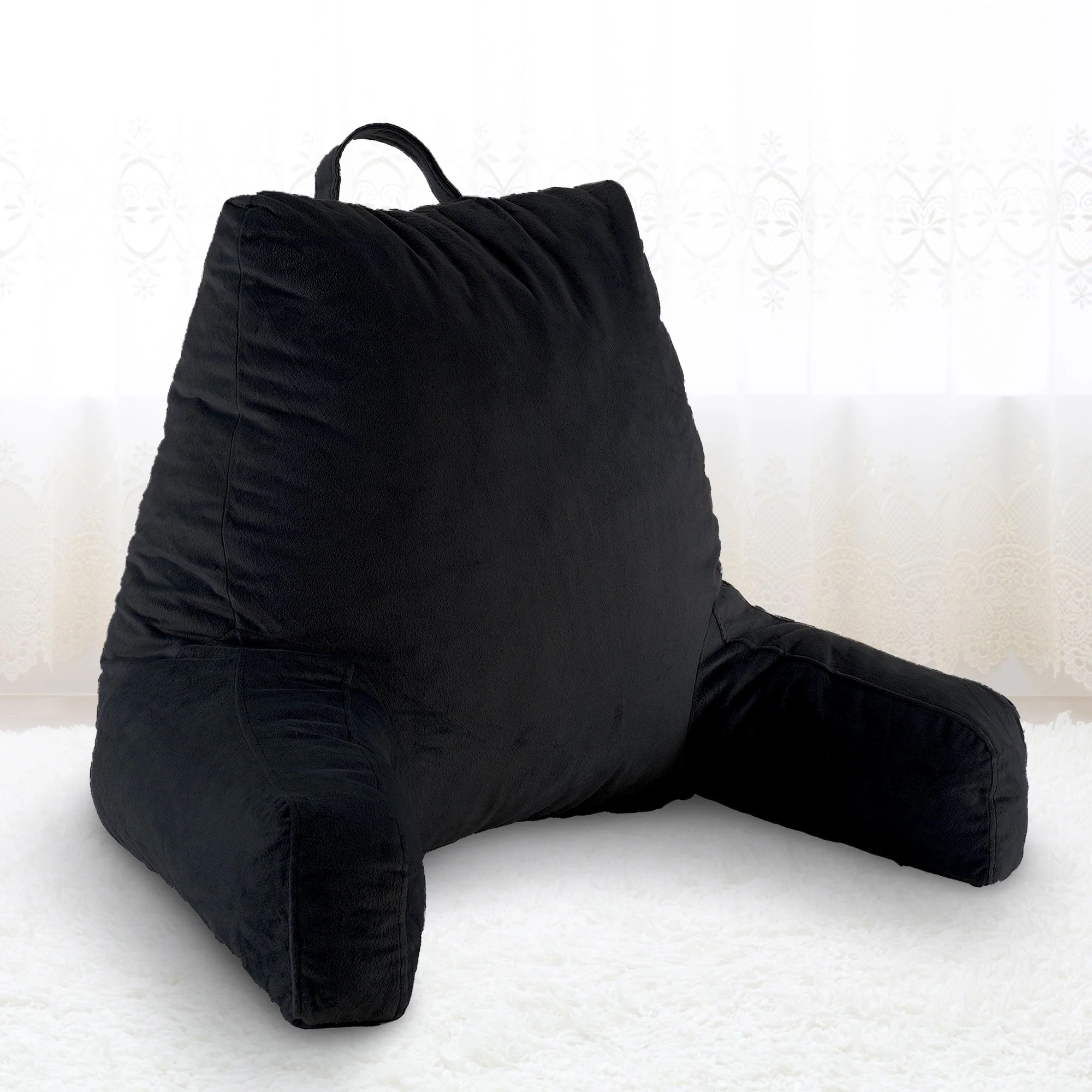 Cheer Collection Kids Size Reading and Gaming Pillow with Armrest - Plush Fiber Filled Backrest Pillow - Image 5