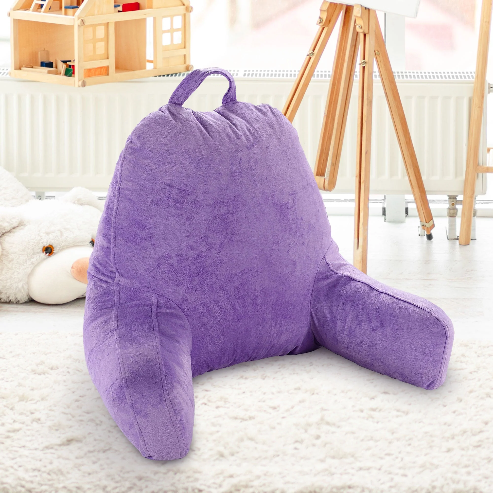 Cheer Collection Kids Size Reading Pillow with Arms for Sitting Up in Bed - Image 43