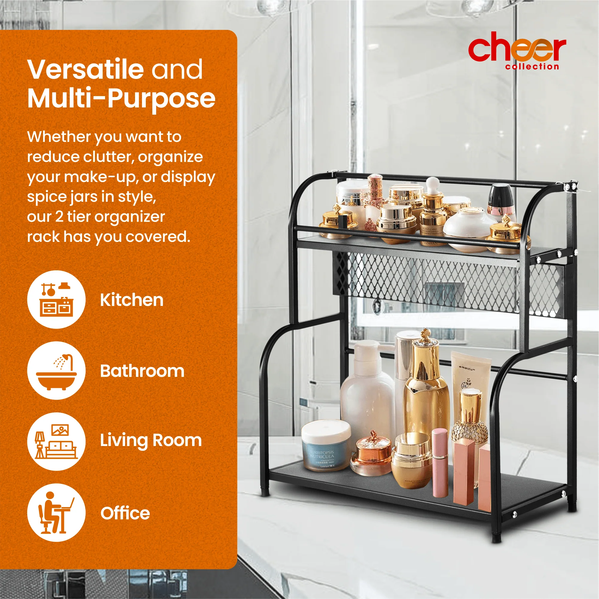 Cheer Collection Kitchen organizer and Spice Rack - Image 3