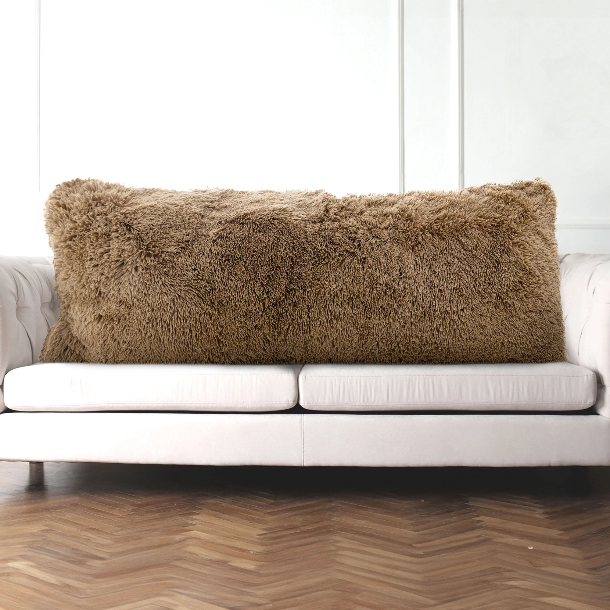 Cheer Collection Long Hair Shaggy Body Pillow 20" x 54" - Image 23