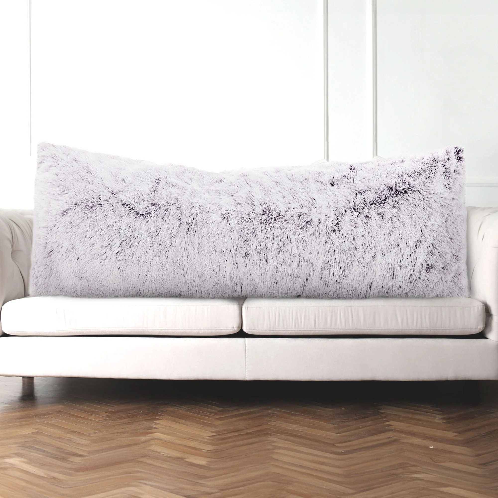 Cheer Collection Long Hair Shaggy Body Pillow 20" x 54" - Image 47