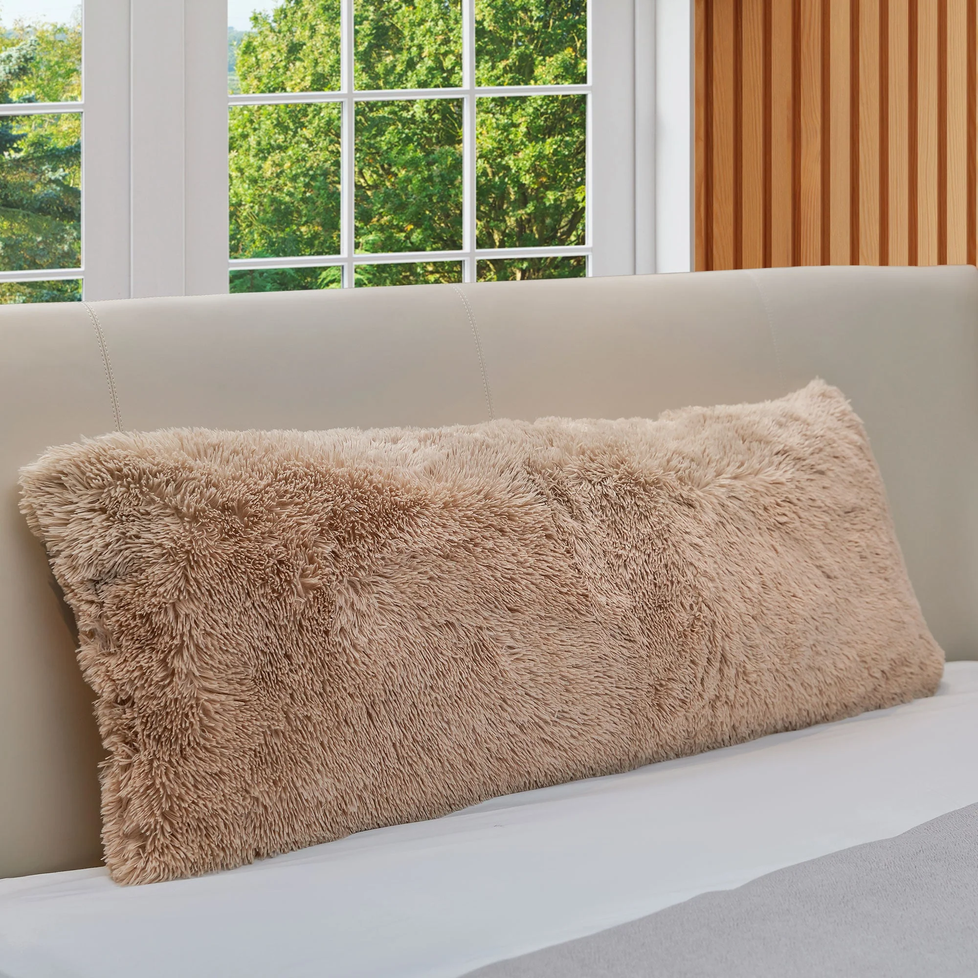 Cheer Collection Long Hair Shaggy Body Pillow 20" x 54" - Image 61