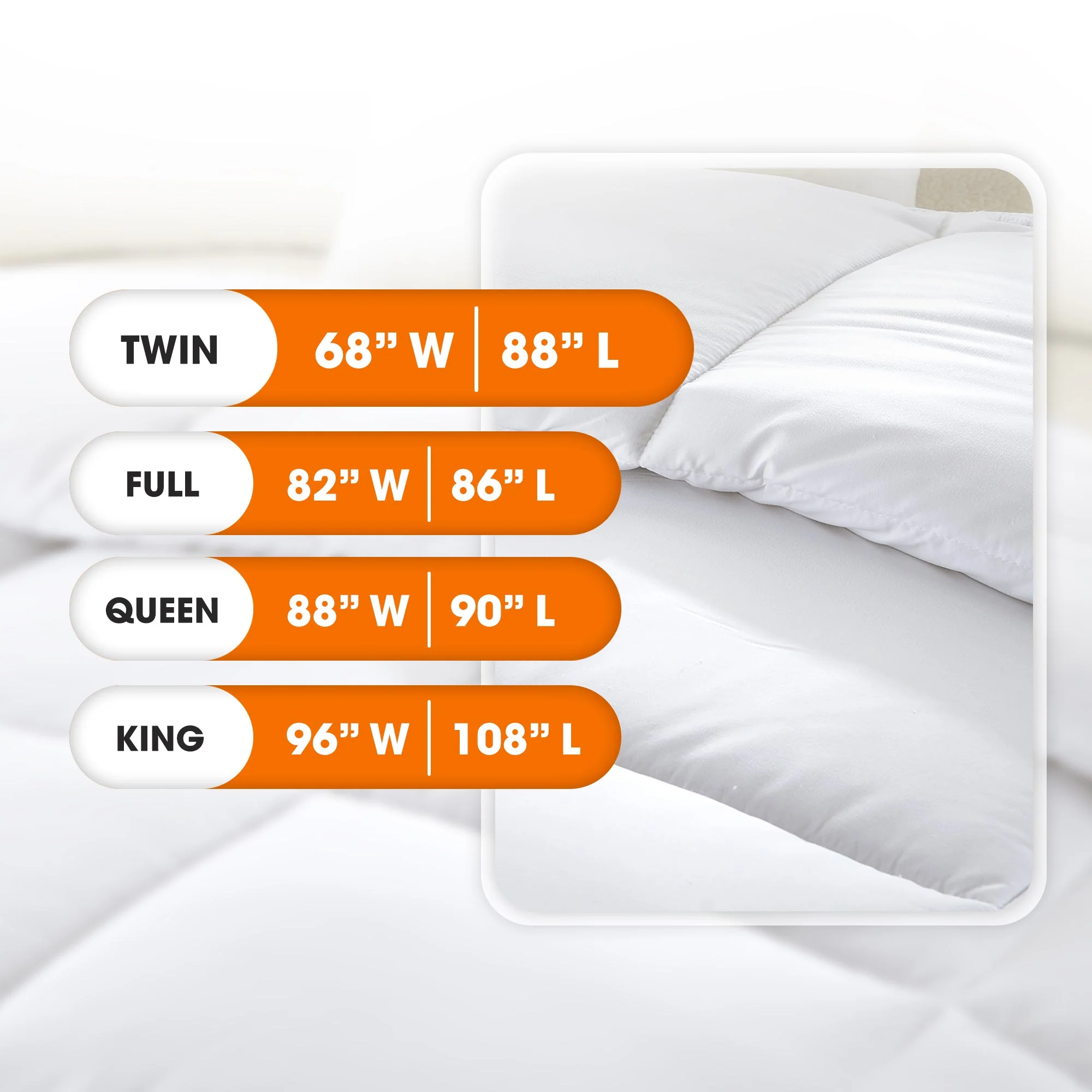 Cheer Collection Luxurious Duvet Insert | Super Plush Goose Down Alternative Twin Size White Comforter - Image 3