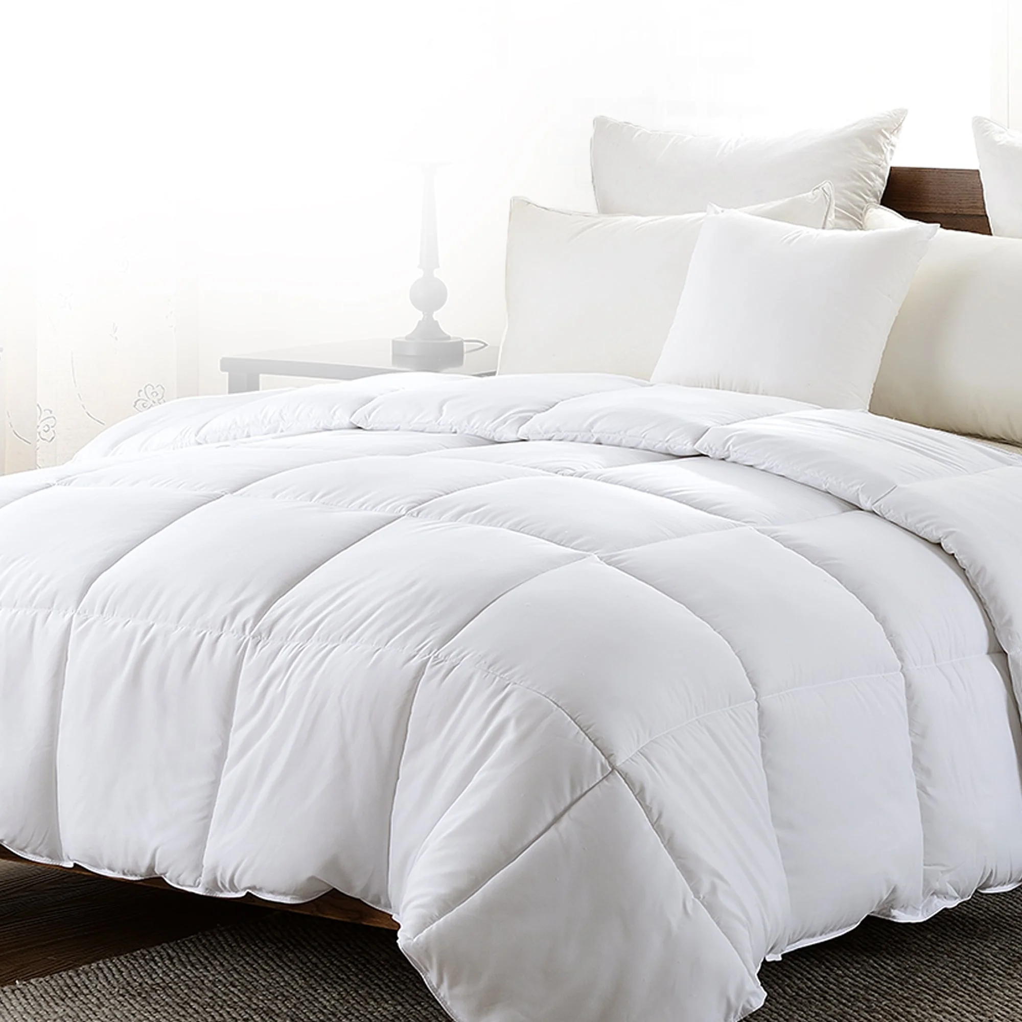 Cheer Collection Luxurious Duvet Insert | Super Plush Goose Down Alternative Twin Size White Comforter - Image 7