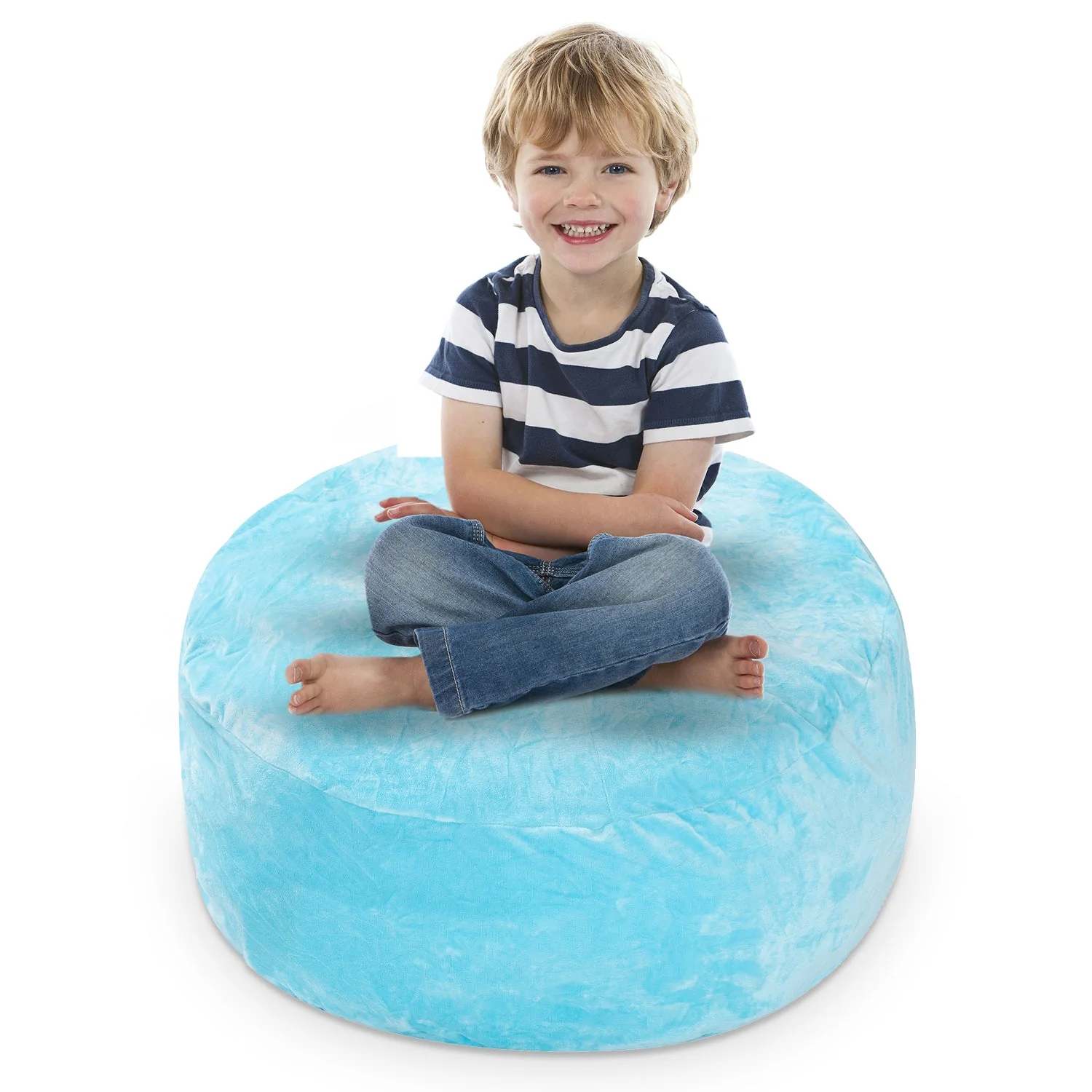 Cheer Collection Microplush Storage Bag, Kids Plush Toy Storage Organizer and Bean Bag Chair - Image 9