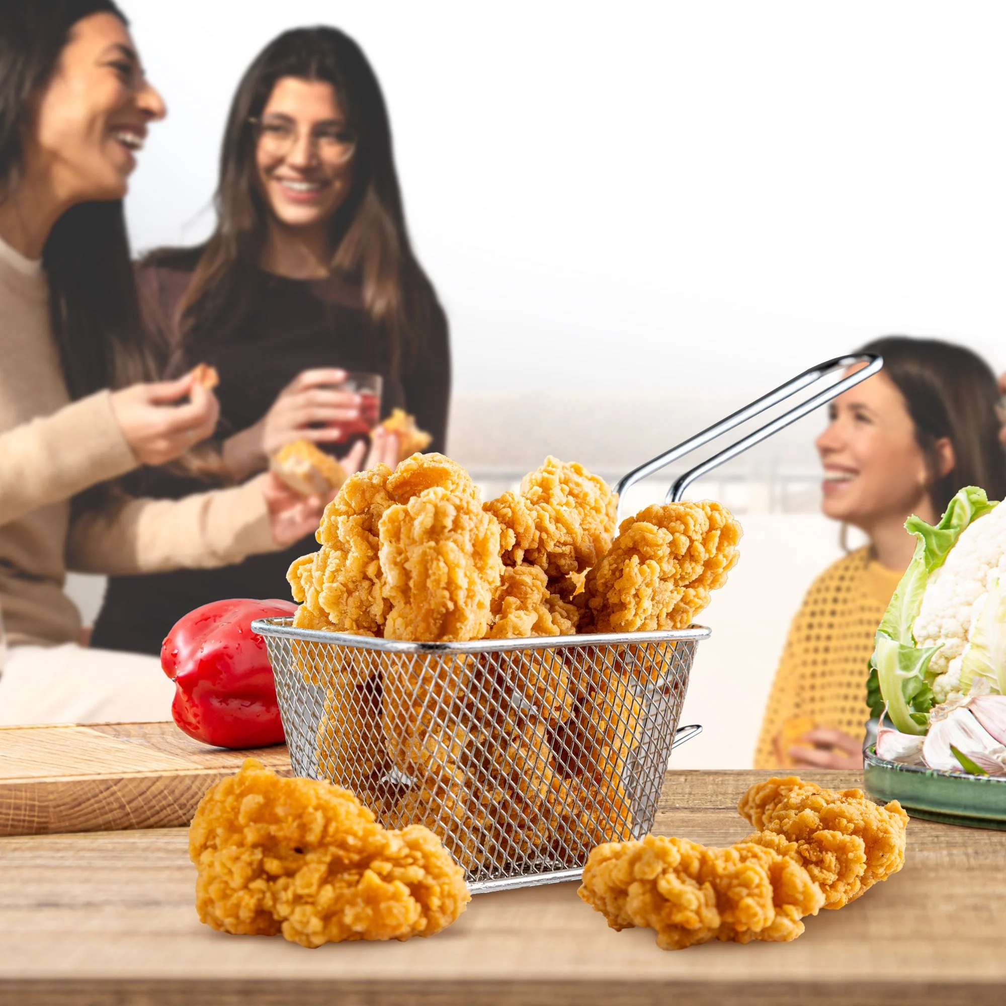 Cheer Collection Mini French Fries Baskets 4 Pack, Deep Fryer Basket, 4 Pack - Image 5