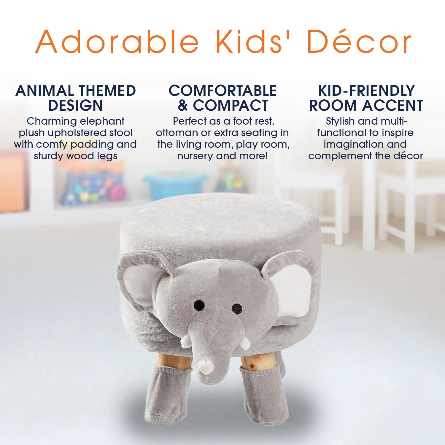 Cheer Collection Mini Stool and Foot Rest - Image 2