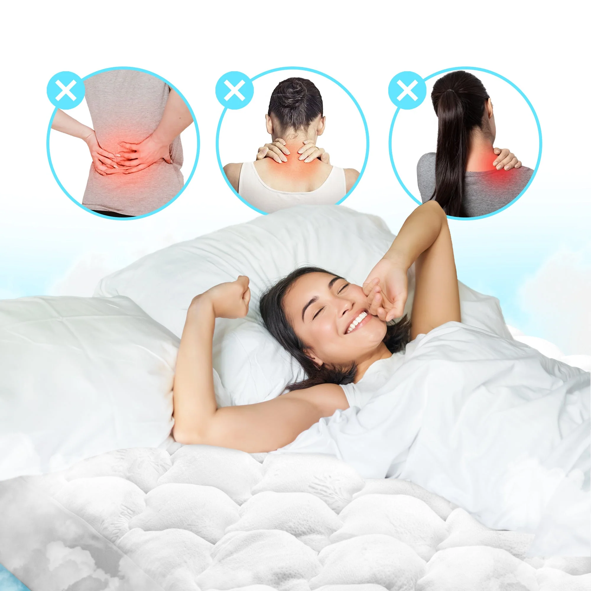 Cheer Collection Plush Bamboo Mattress Topper - Assorted Sizes - Image 35