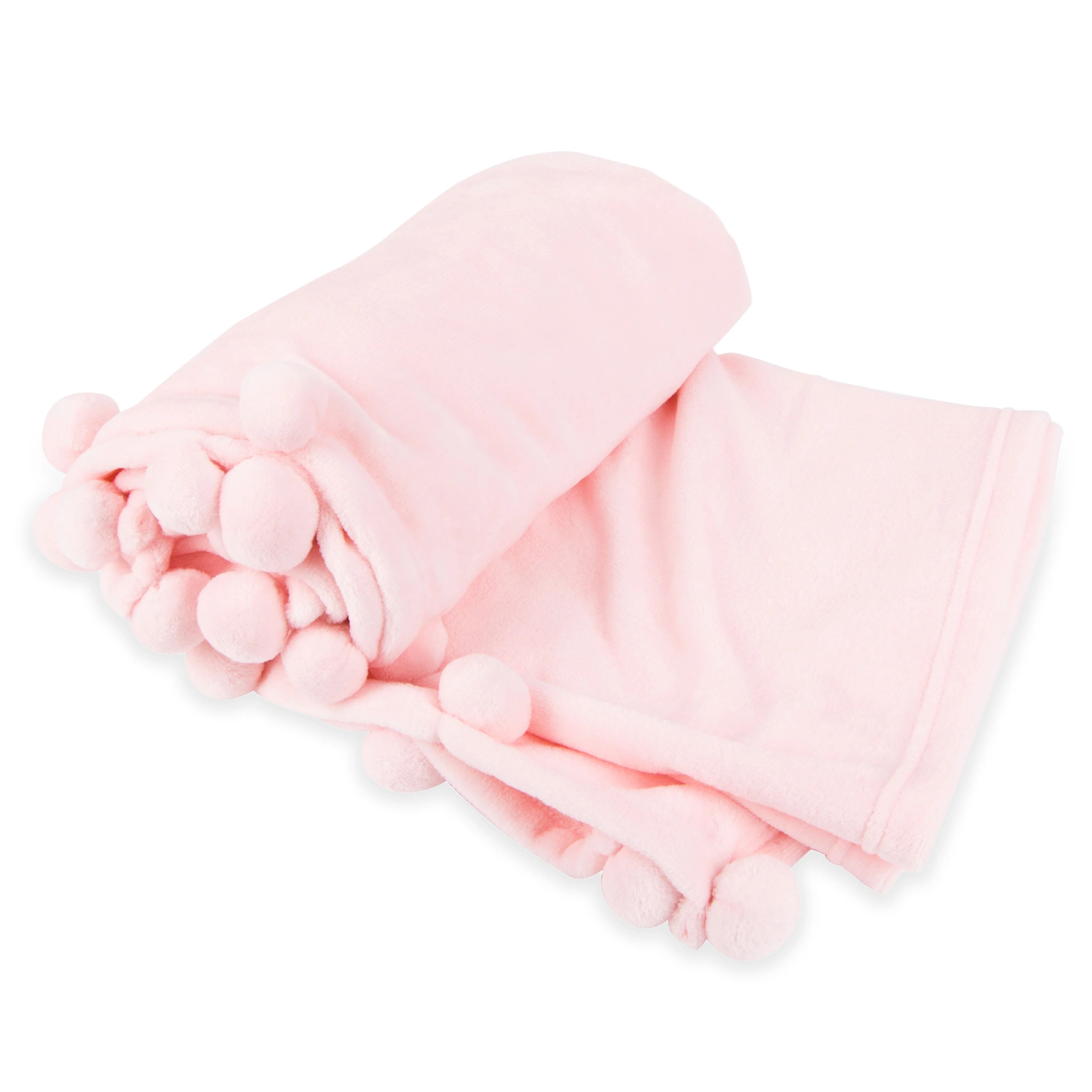 Cheer Collection Pom Pom Flannel Blanket | Ultra Soft on Skin, Lightweight Bed or Couch Throw Blanket with Pompoms - Image 27