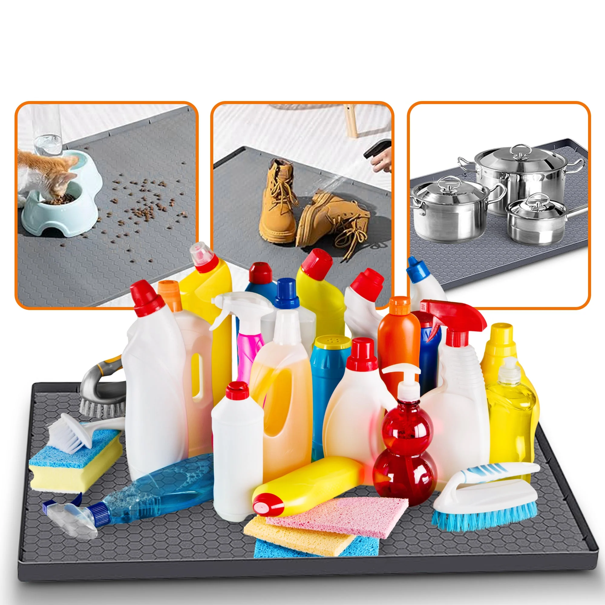 Cheer Collection Premium Silicone Undersink Mat – Waterproof, Non-Slip, Drainage Design - Image 15