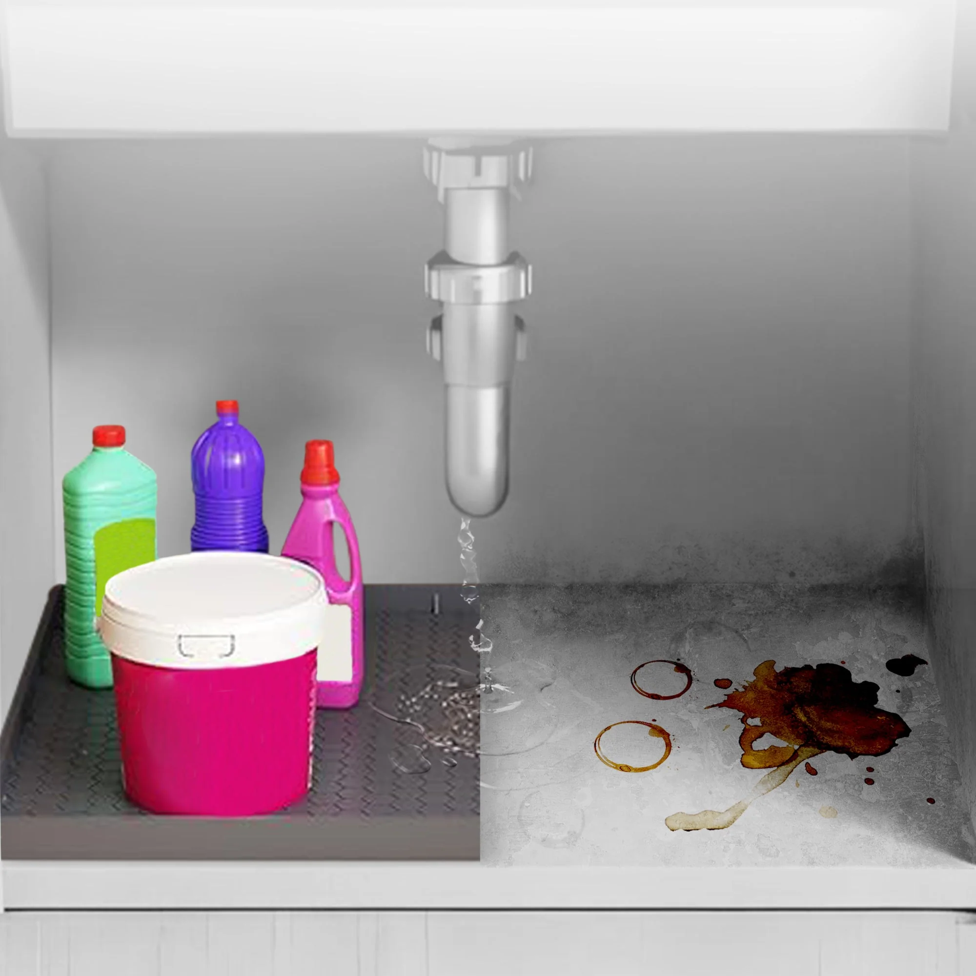 Cheer Collection Premium Silicone Undersink Mat – Waterproof, Non-Slip, Drainage Design - Image 3